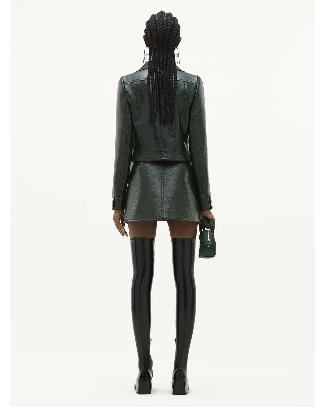 Courreges Green Courrèges Reedition Logo Patch Mini Skirt