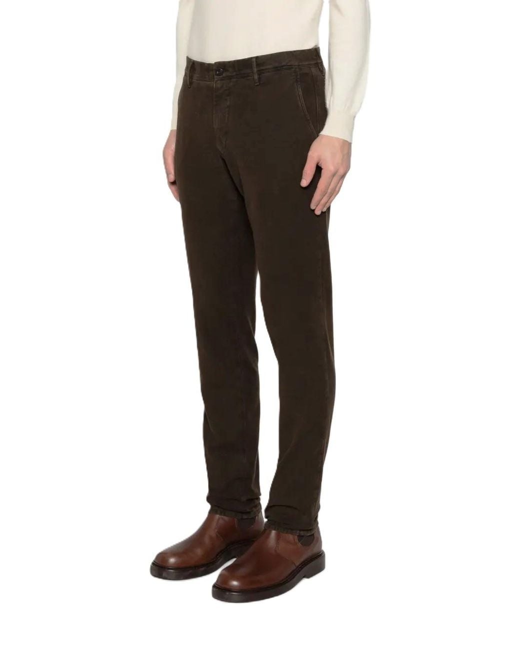 Incotex Brown Casual Trousers With Belt Loops for men