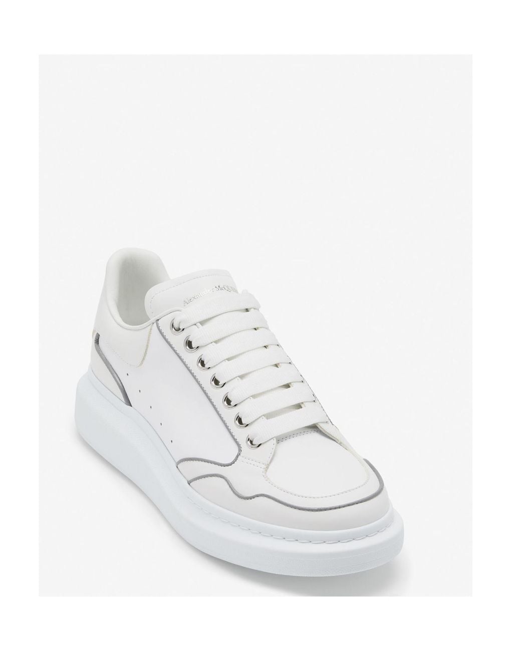 McQueen White Oversized Lace-Up Sneakers for men