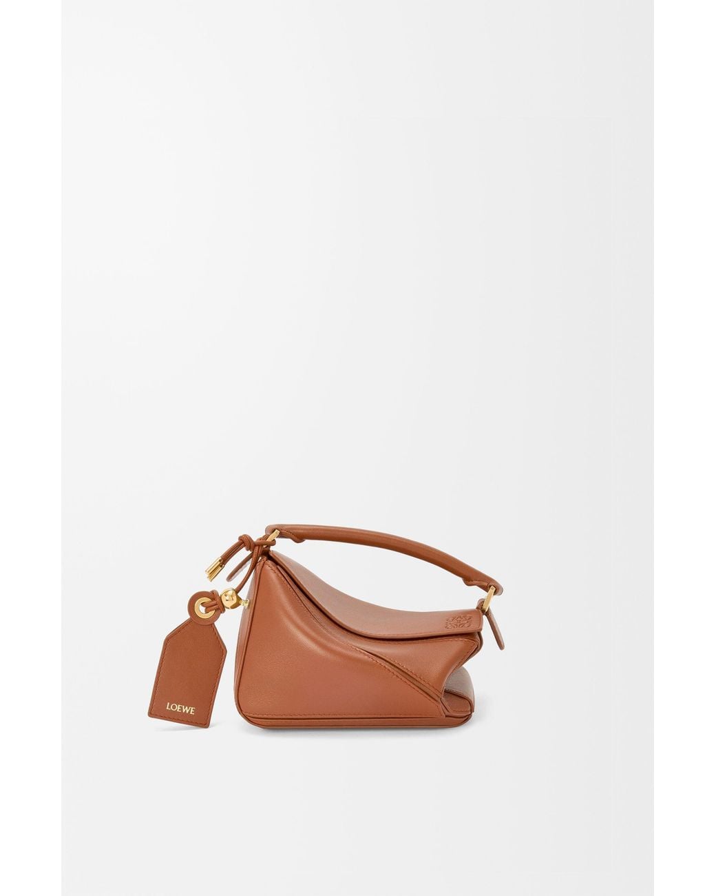 Loewe White Mini Featherlight Puzzle Bag