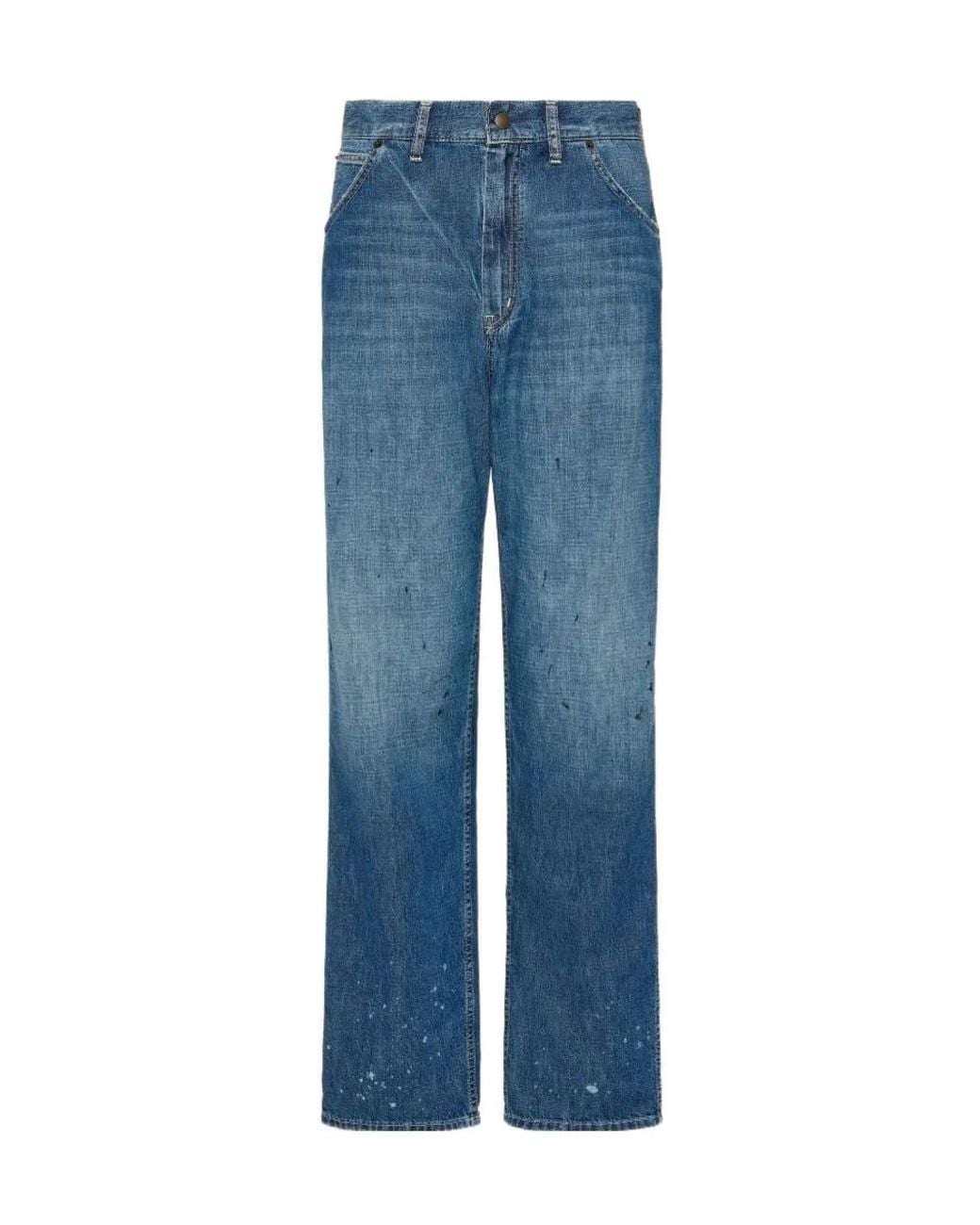 Maison Margiela Blue Treated Denim Jeans