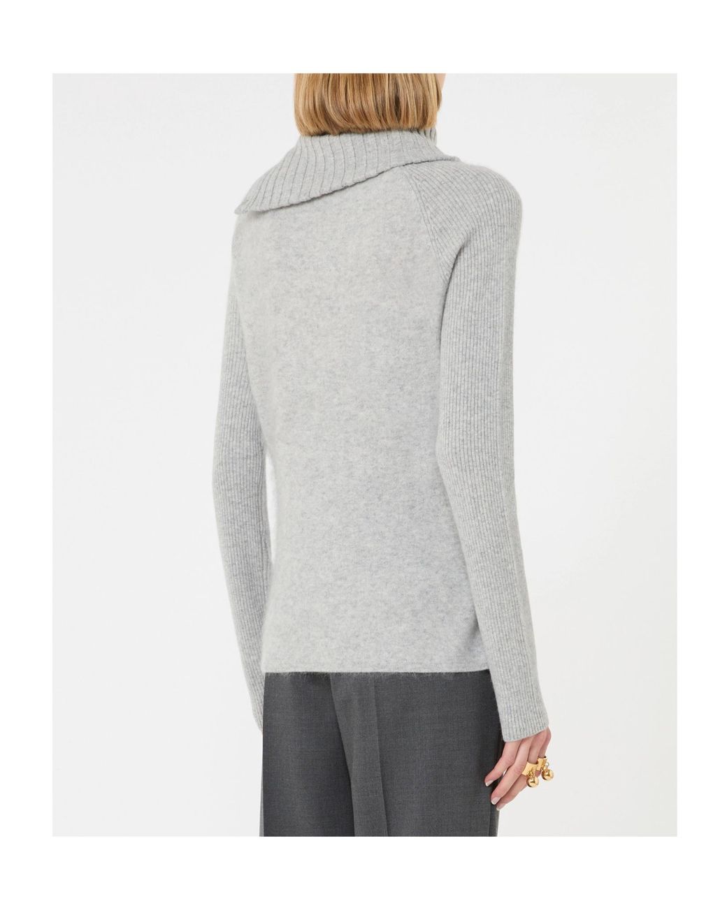 Sportmax Gray Spxboa Roll-Neck Jumper