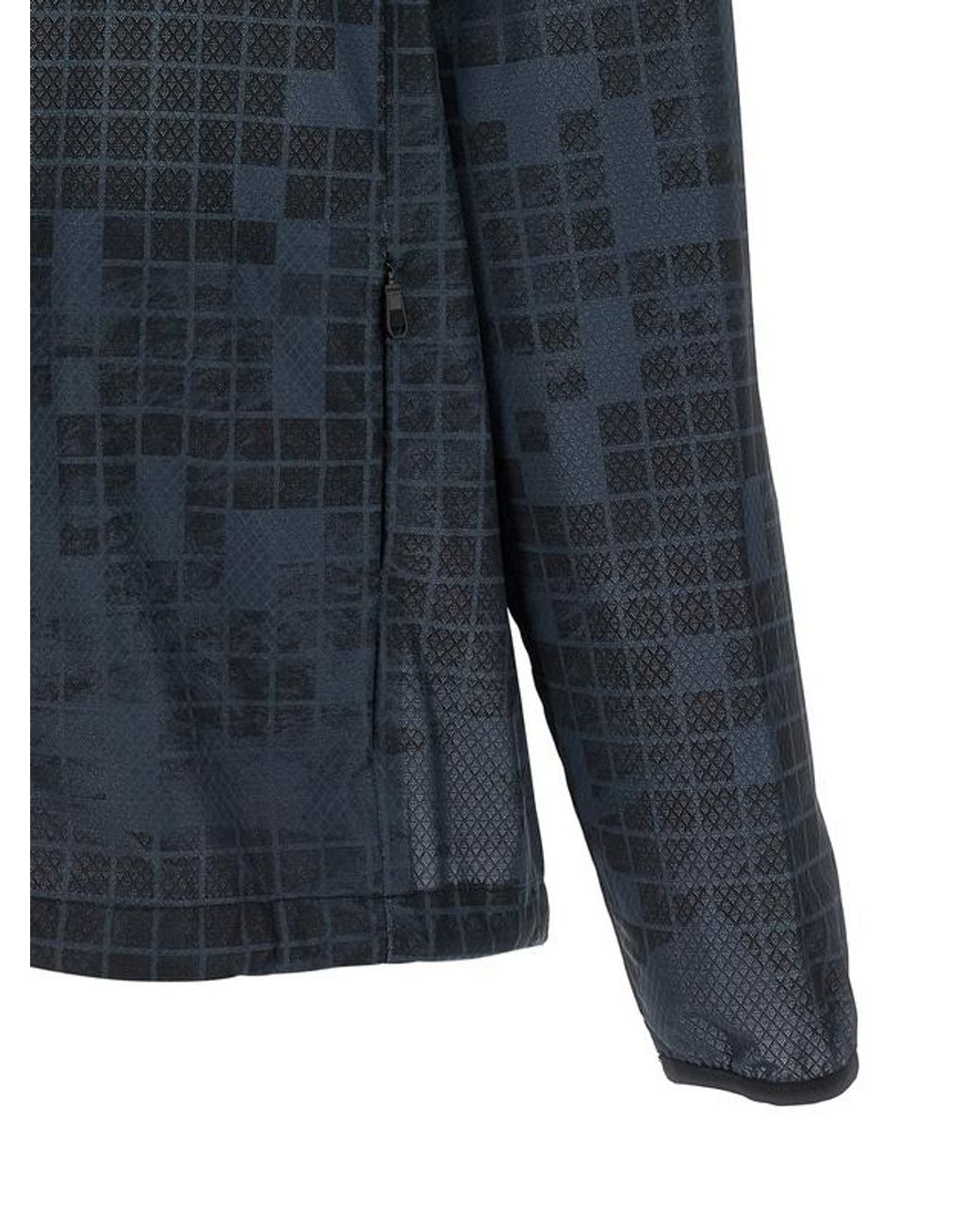 Boss Blue Jump Jt Patterned Hooded Jacket for men