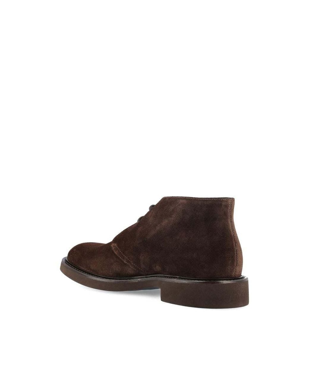 Doucal's Brown Almond Toe Slip-On Loafers for men