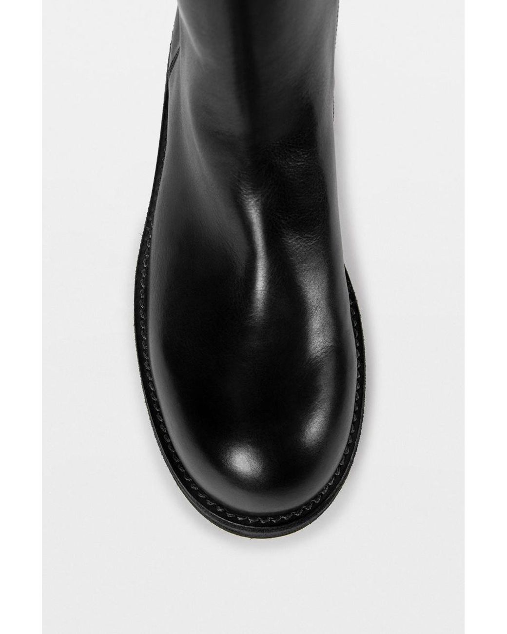 Ann Demeulemeester Black Round-Toe Zip Boots for men