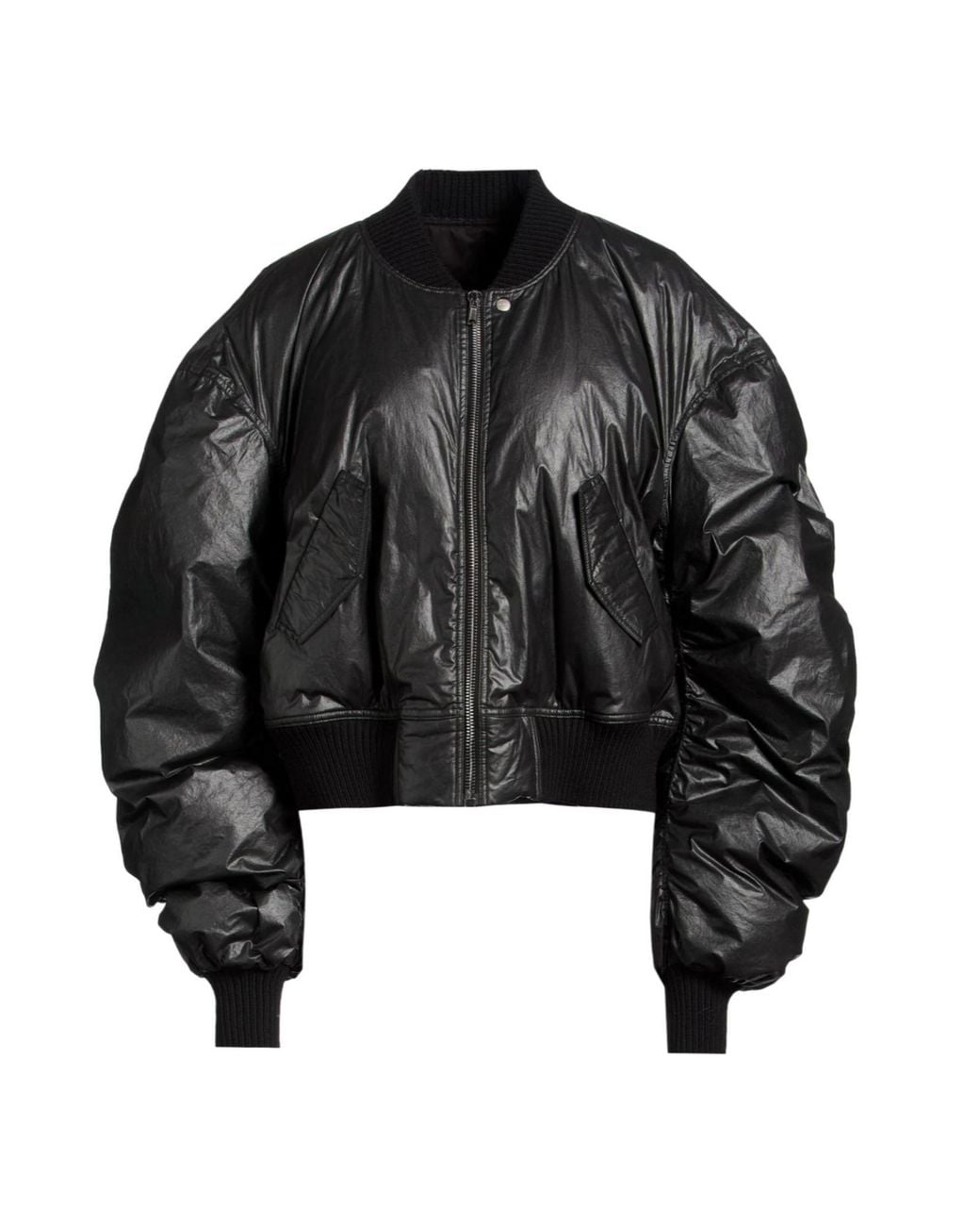 Rick Owens Black Minimalist Flight Jacket