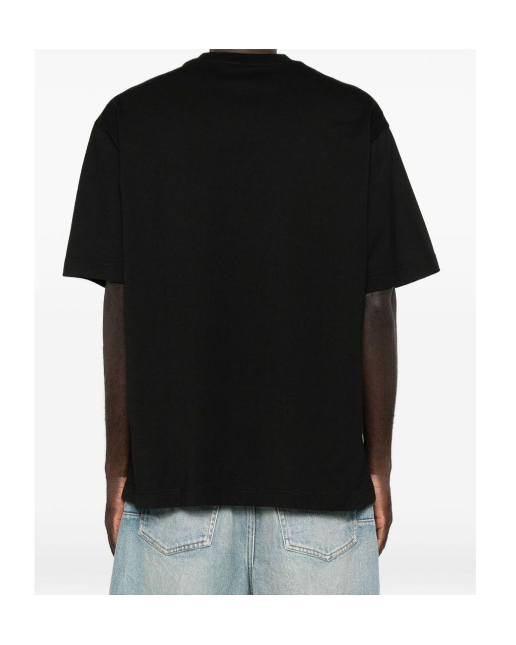 Versace Jeans Black Couture Short Sleeve Butterfly-Print T-Shirt for men