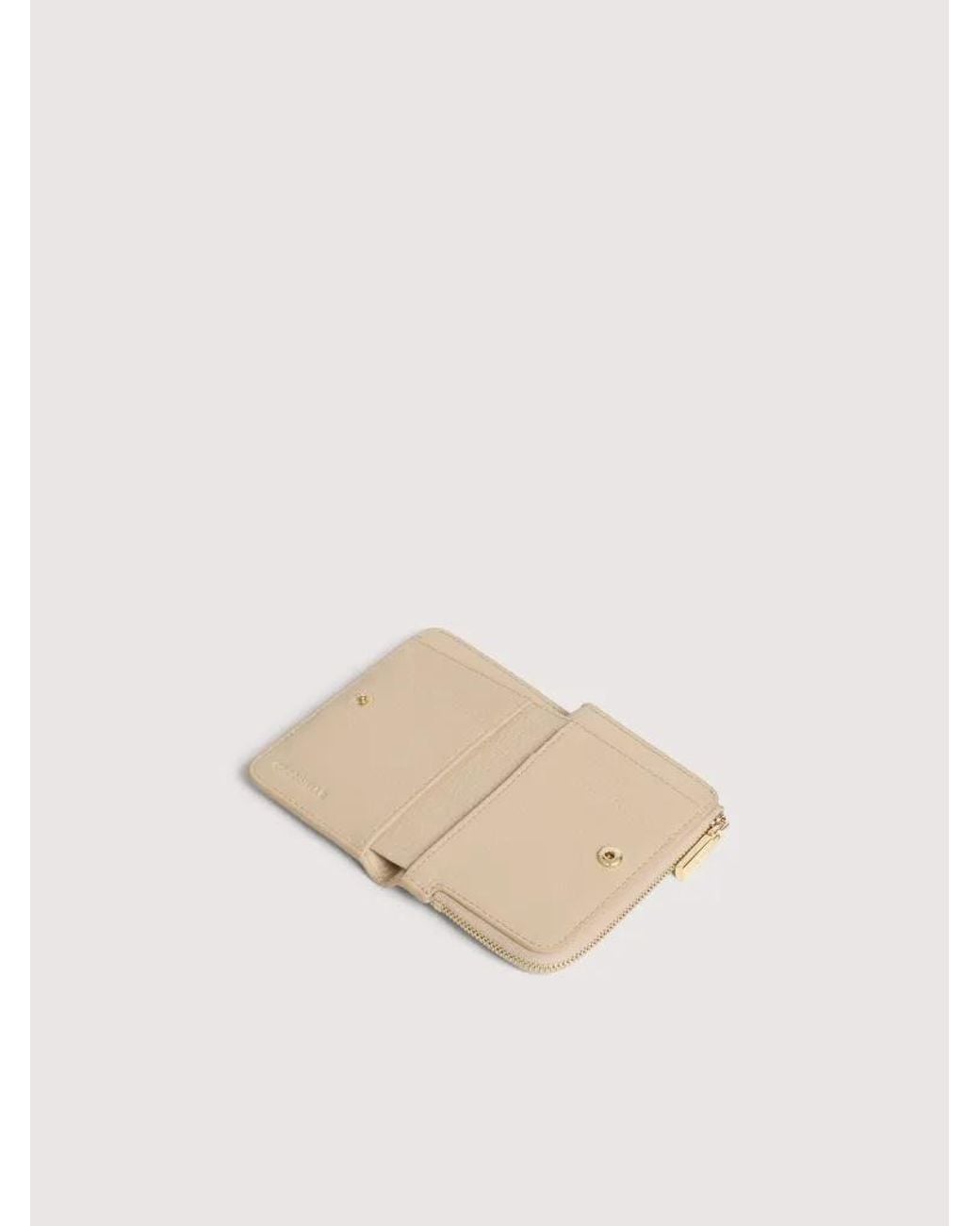 Coccinelle Natural Logo Lettering Zipped Wallet