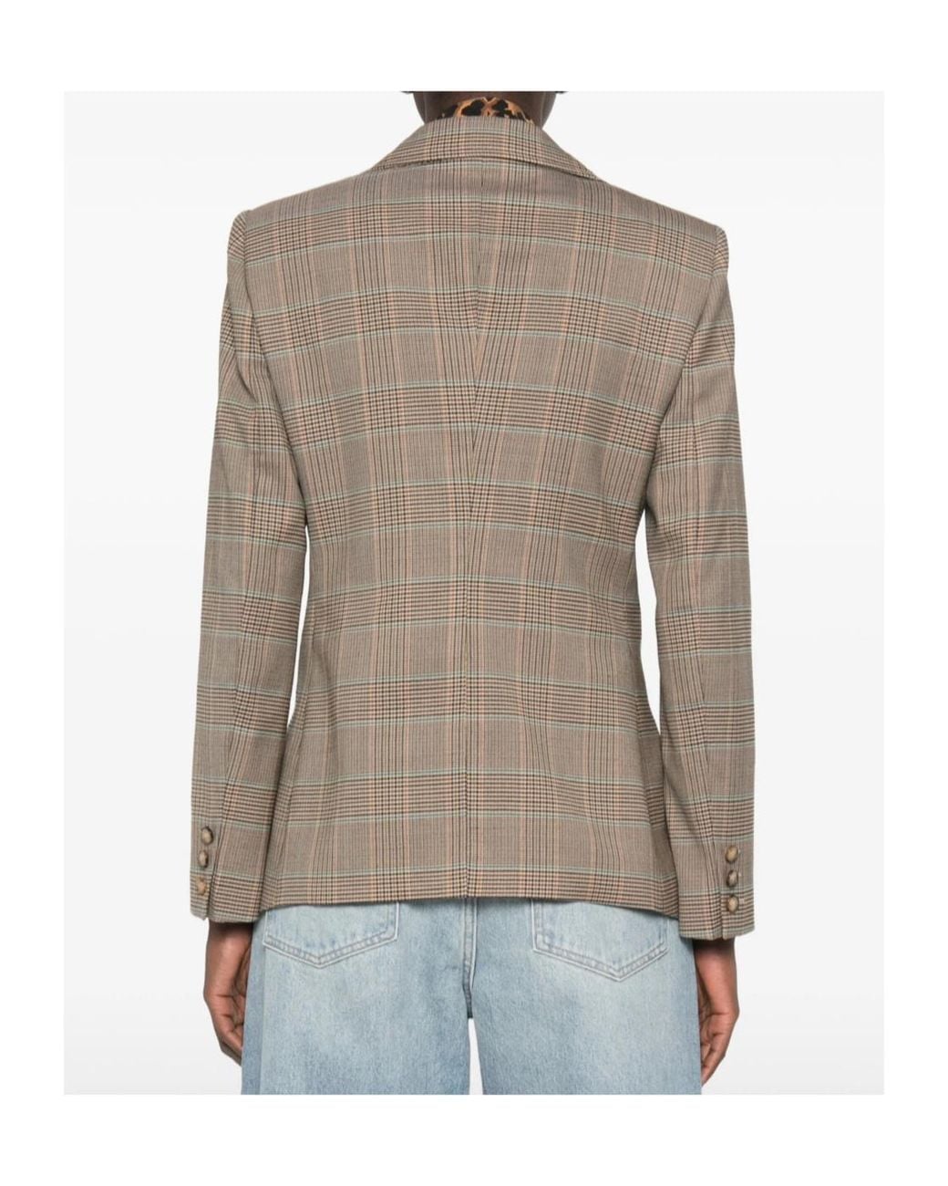 Etro Brown Check-Pattern Blazer