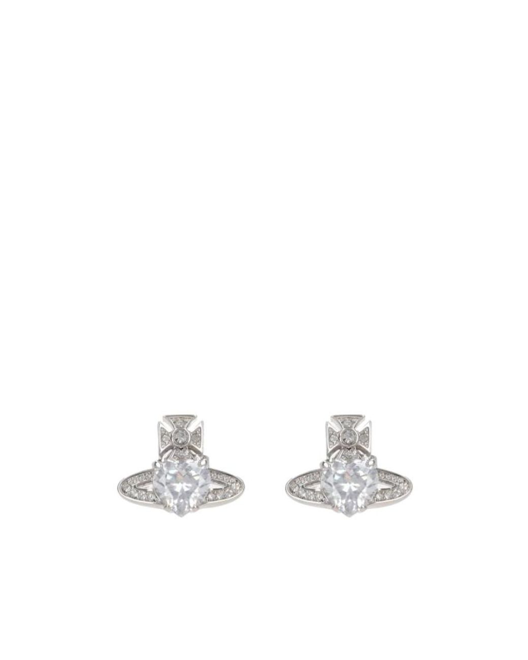 Vivienne Westwood White Ariella Embellished Earrings