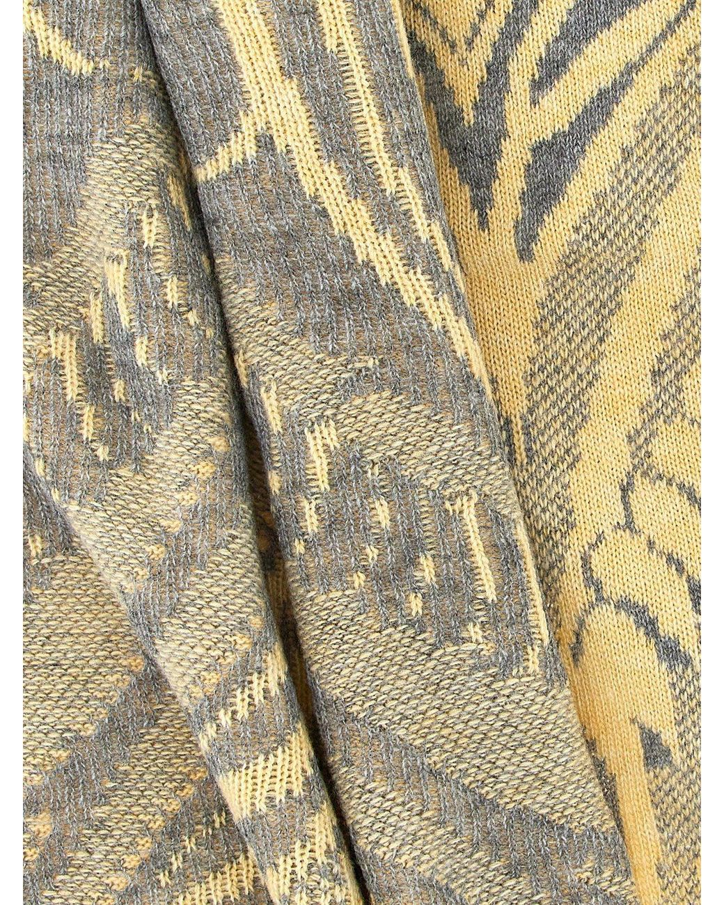 Etro White Jacquard Knitted Scarf
