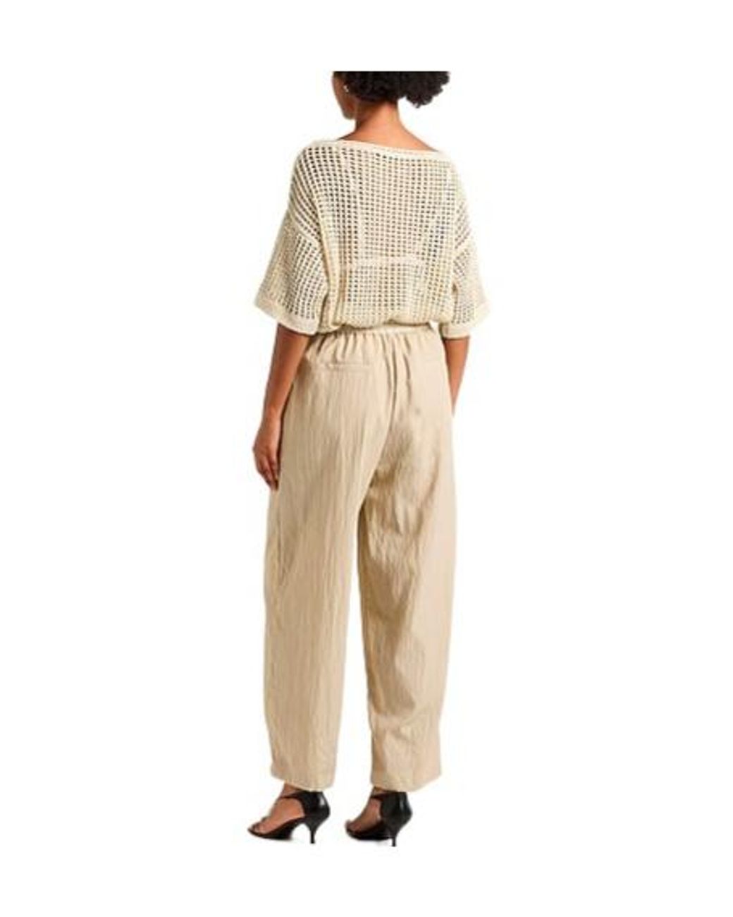 Brunello Cucinelli Natural Minimalist Tapered Pants