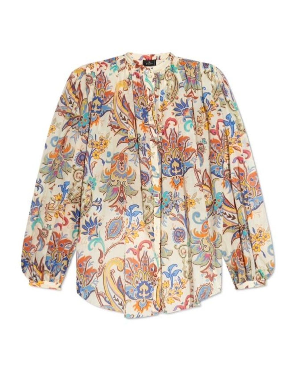 Etro White Patterned Loose Fit Shirt
