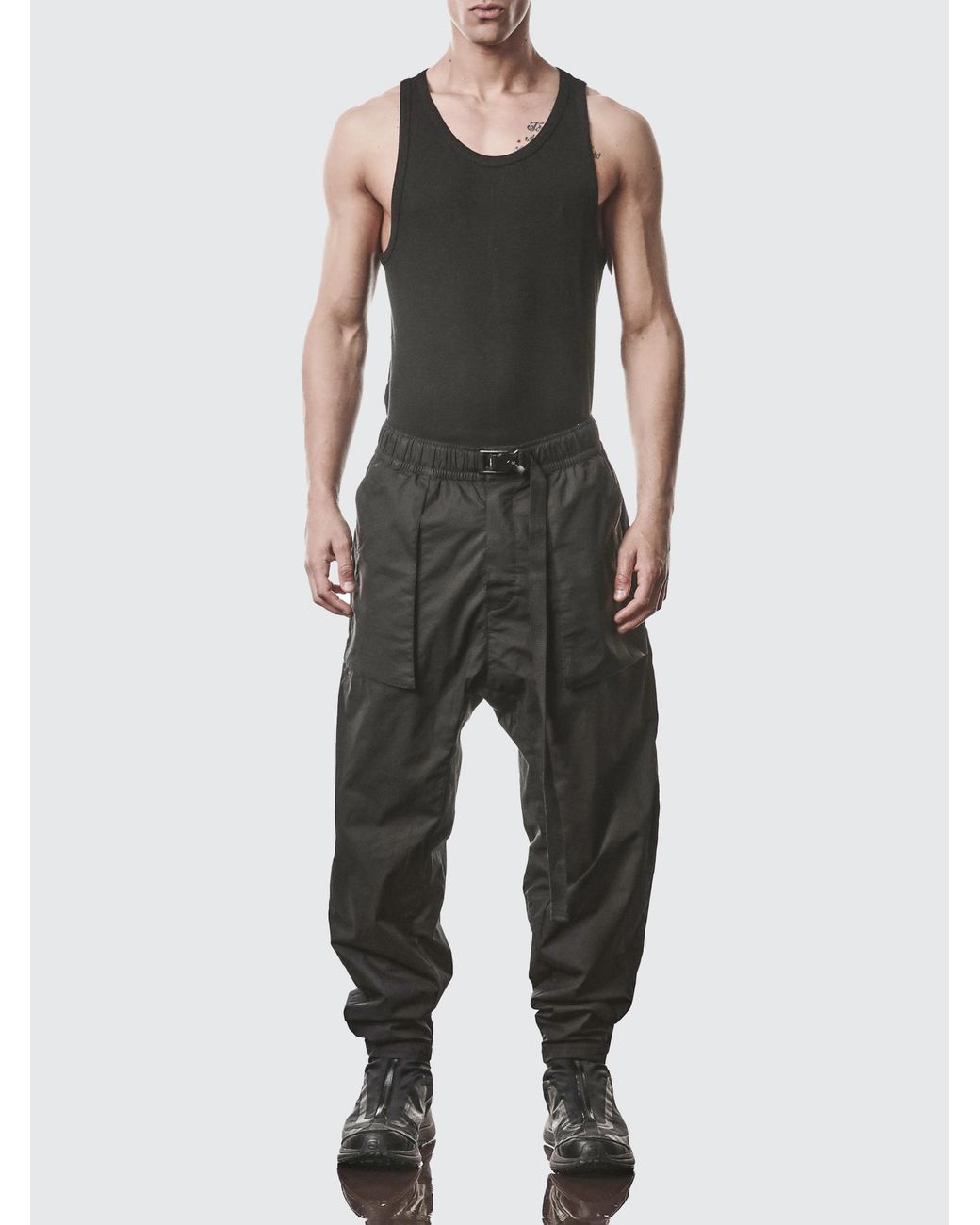 Thom Krom Black Elastic Waist Casual Pants for men