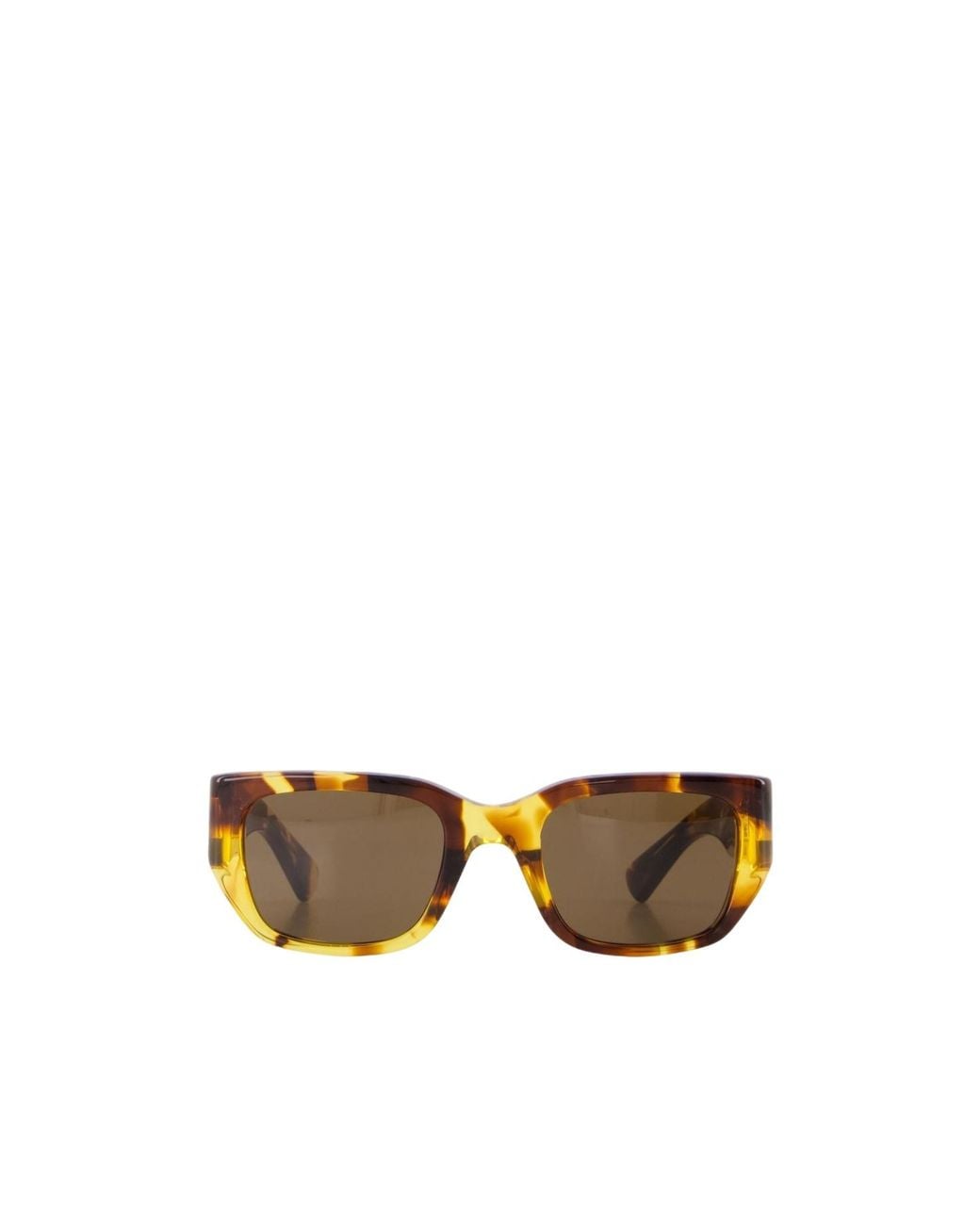 Bottega Veneta Brown Eyewear Intrecciato Square Sunglasses for men