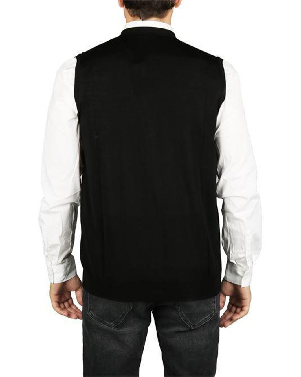 Paolo Pecora Black Wool Knitted Cardigan for men