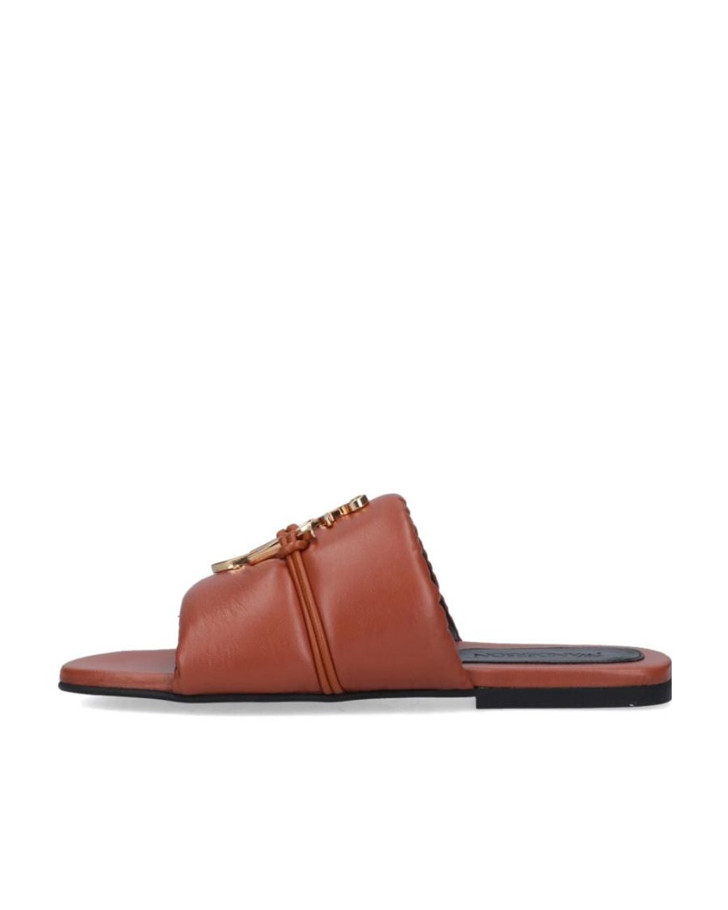 J.W. Anderson Brown Jw Anderson Jw Anchor Plaque Slip-On Sandals