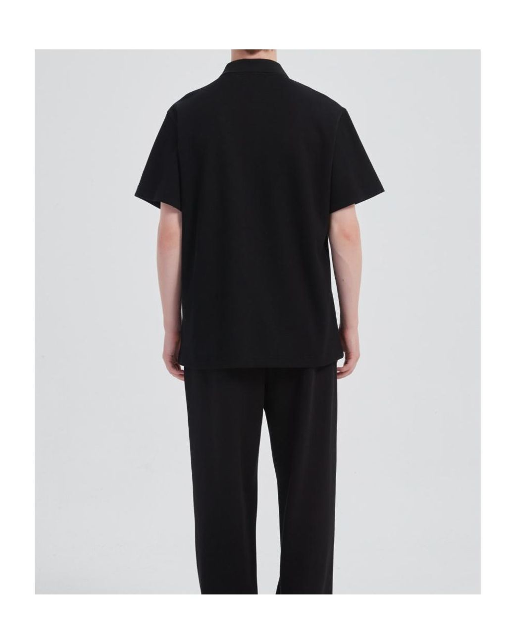 Marissa Chiara Black Short-Sleeved Polo Shirt for men
