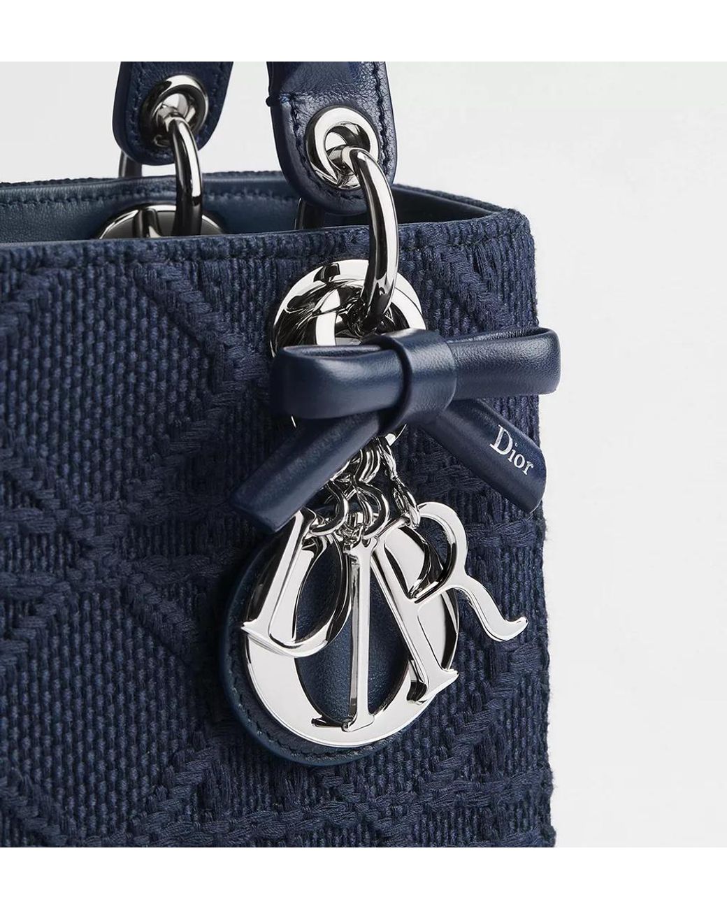 Dior Blue Small Lady Bag With Strap