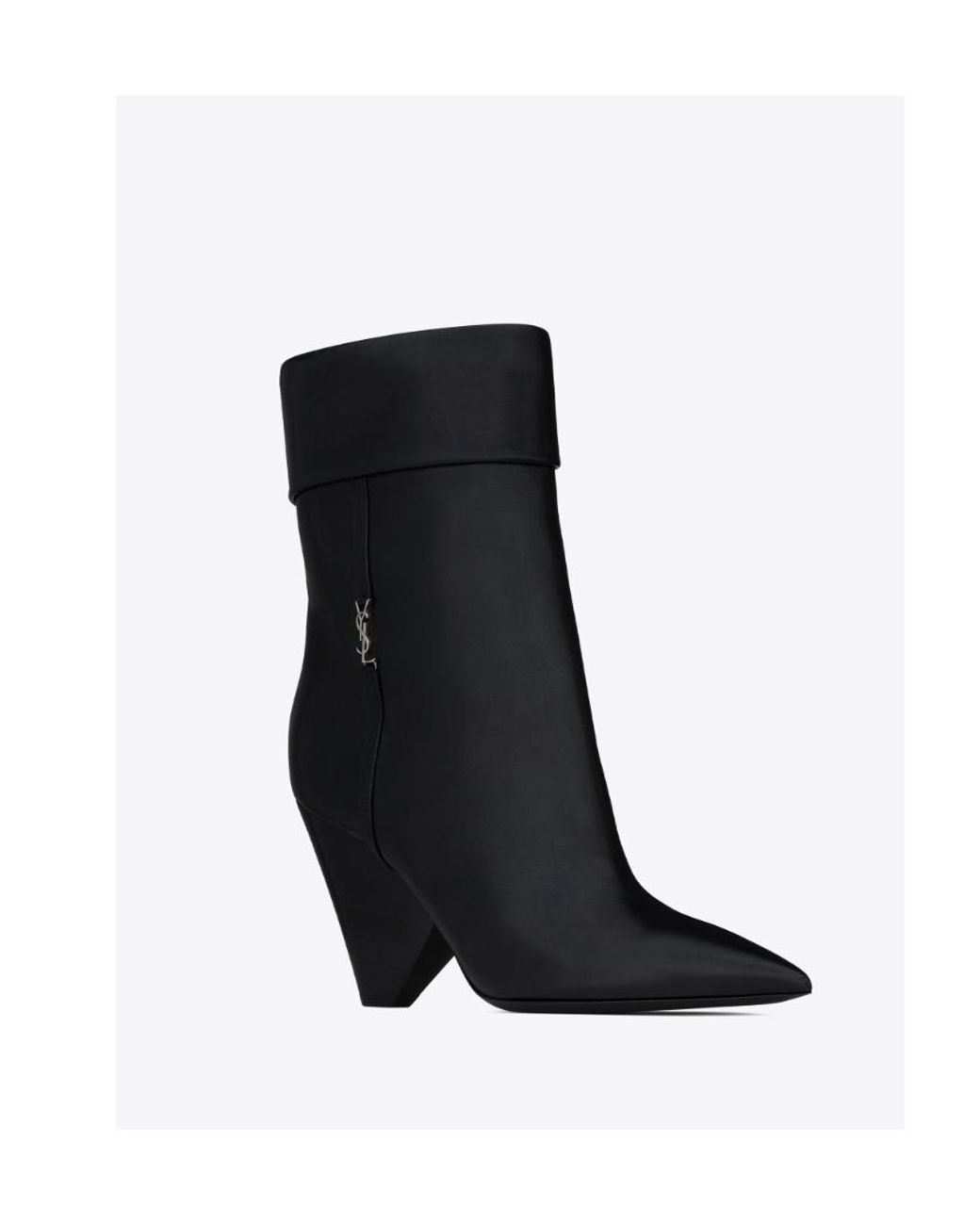 Saint Laurent Black Niki Pointed Toe Boots