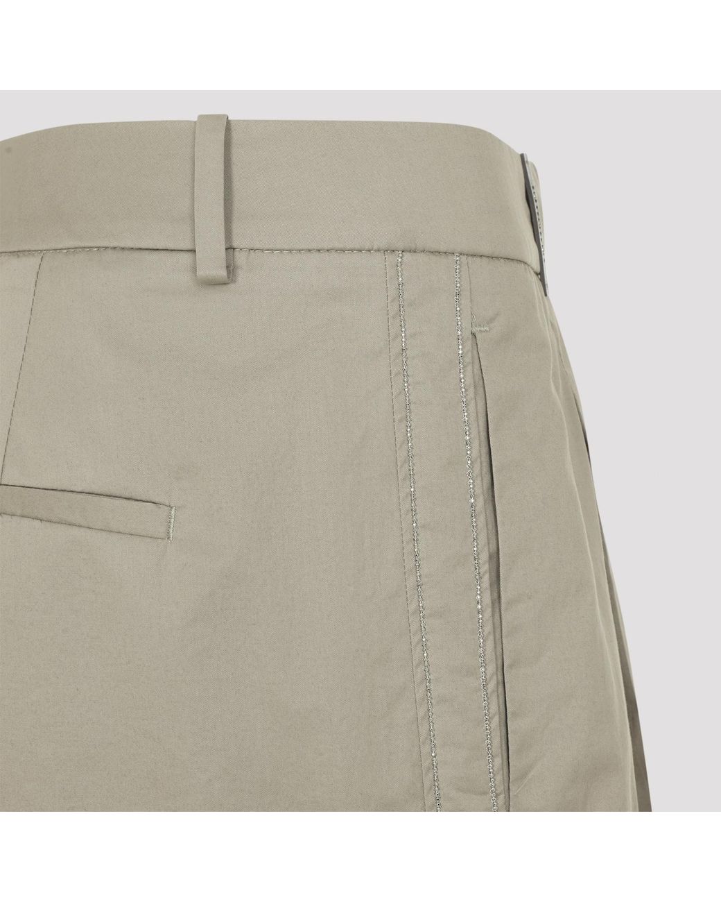 Peserico Gray Pleated Tailored Trousers
