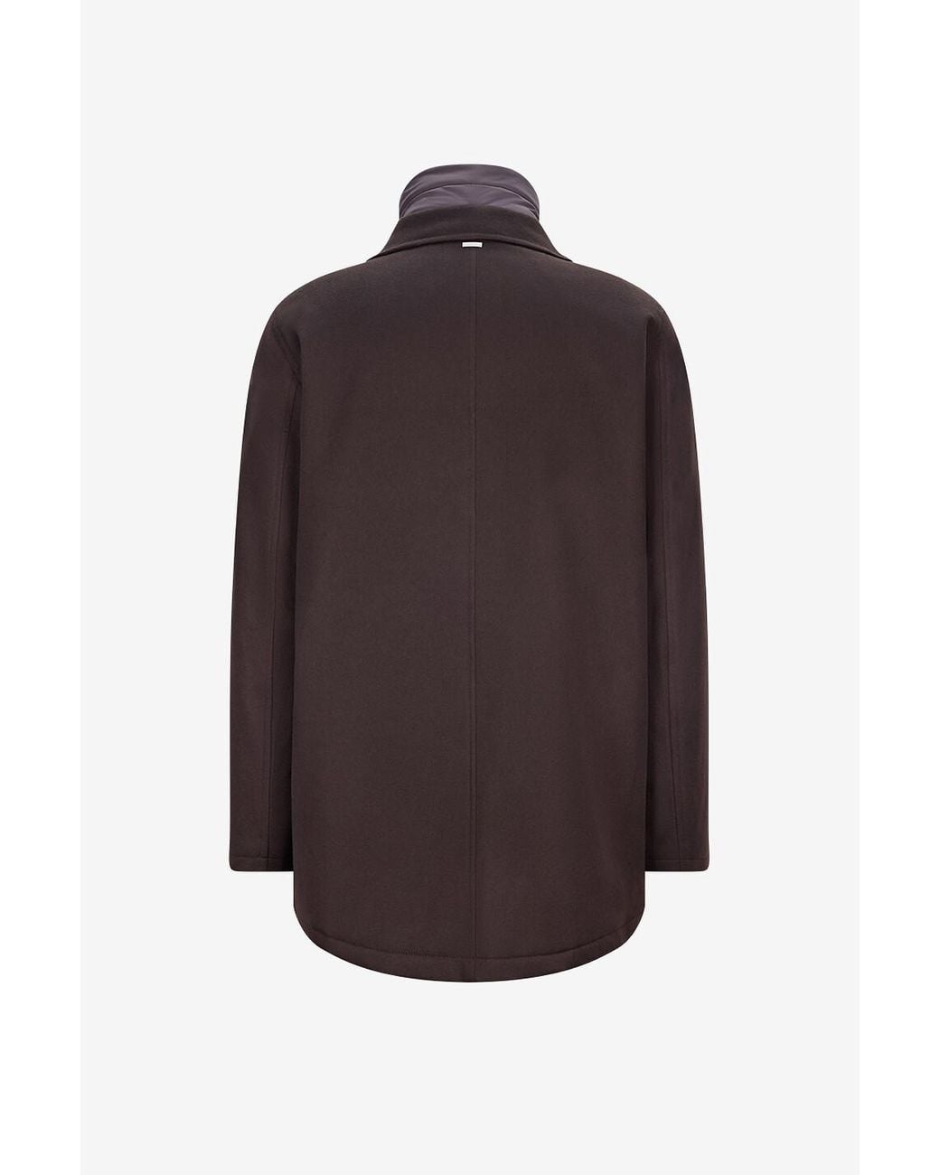 Herno Brown Long-Sleeved Coat for men