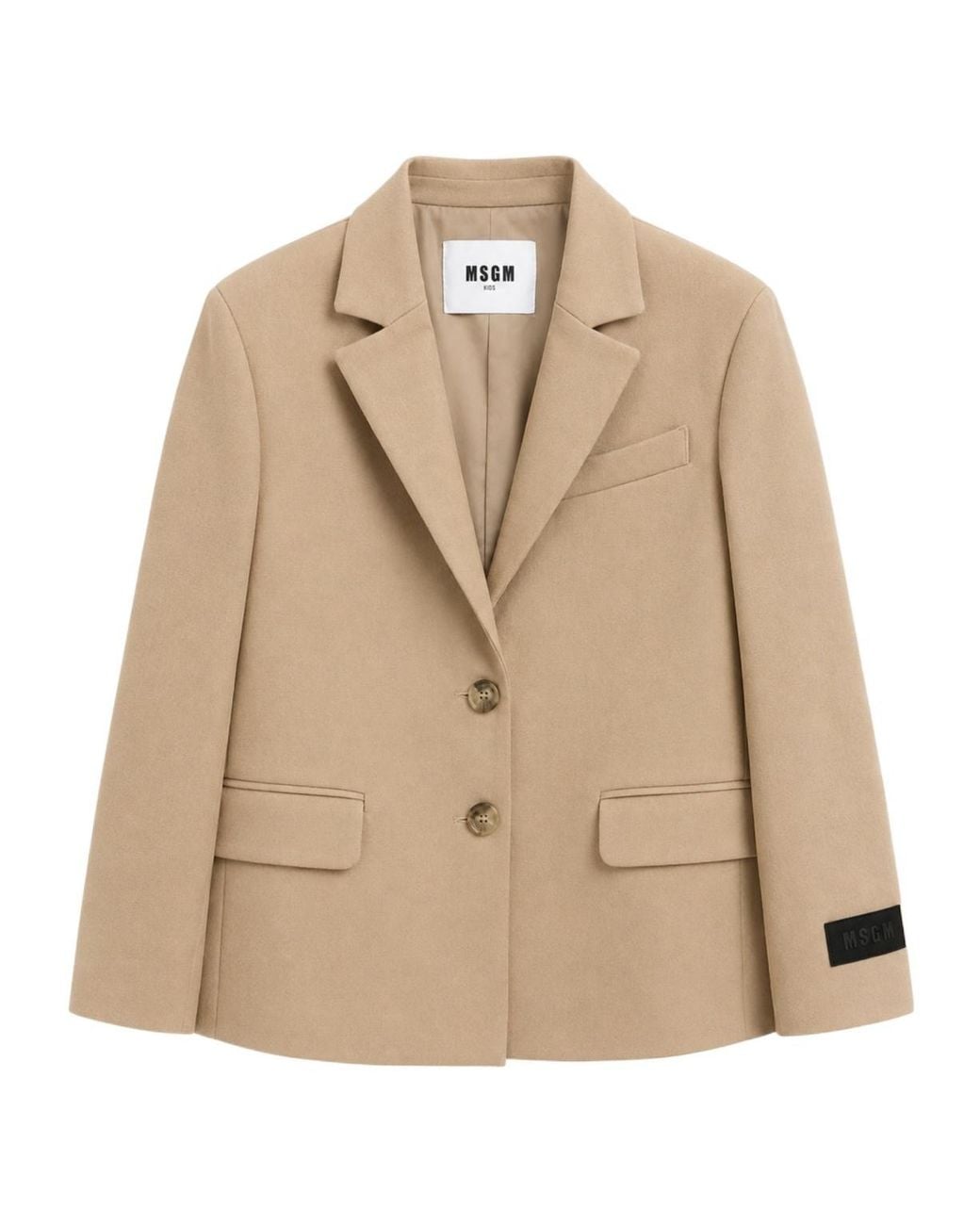 MSGM Natural Jacket With A Logo
