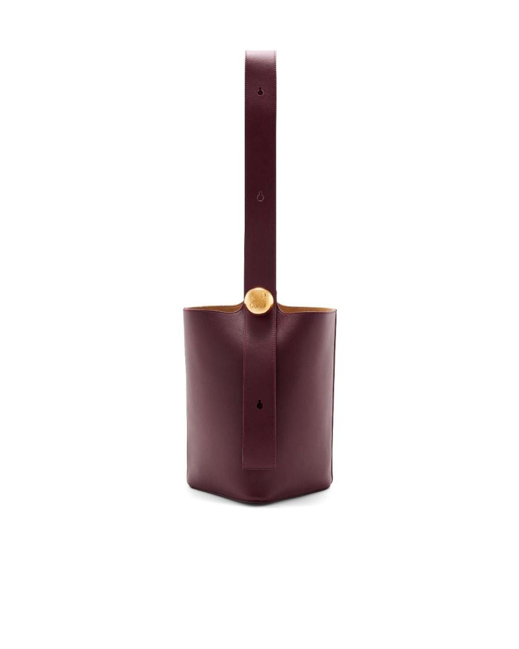 Loewe Red Medium Pebble Bucket Bag