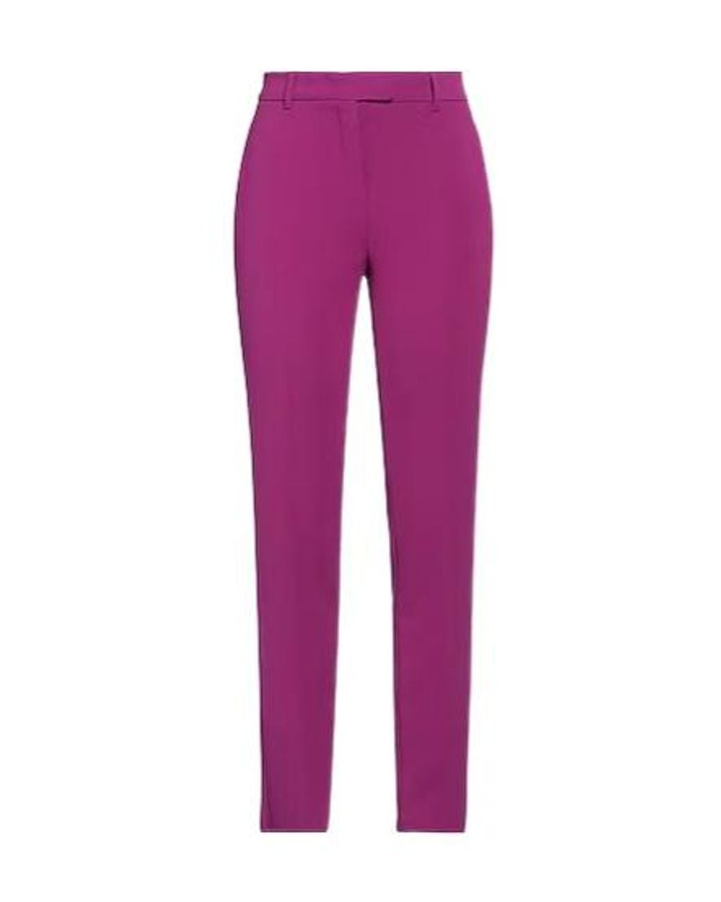 Max Mara Purple Minimal Solid-Color Tapered Trousers