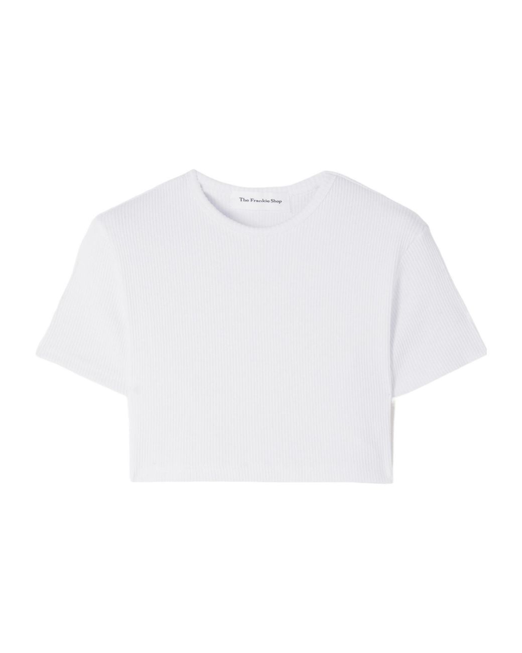 Frankie Shop White Minimalist Crop Top