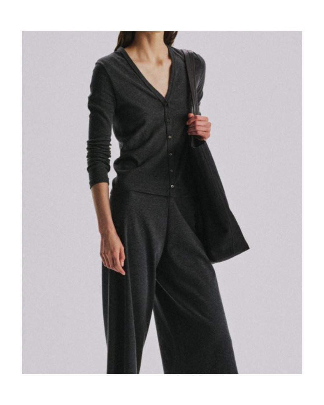 The Row Black Cresp Cardigan