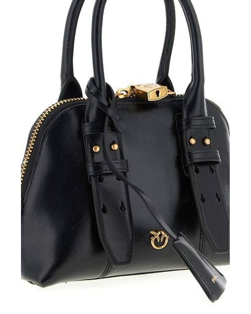 Pinko Black Bowling Mini Handbag
