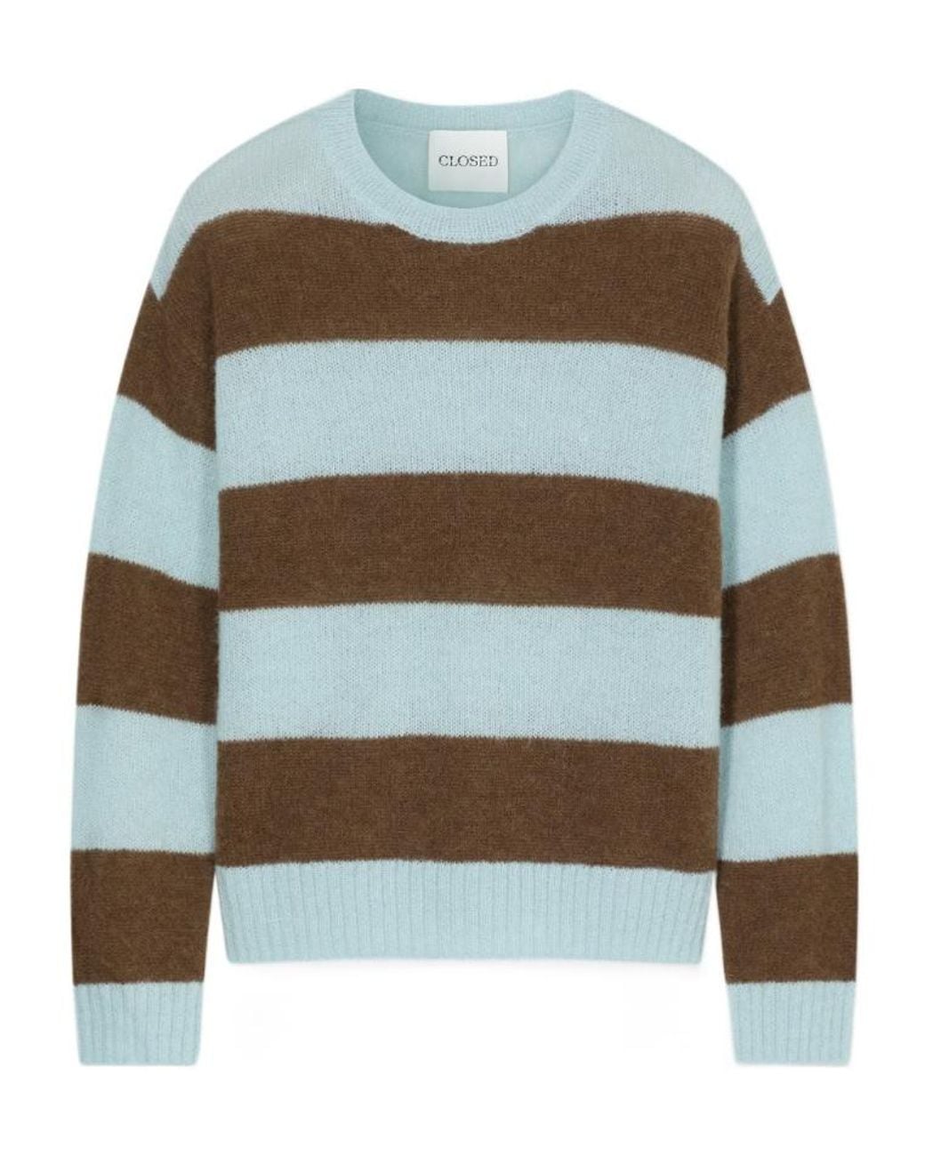 Closed Multicolor Soft Striped Knitted Sweater for men