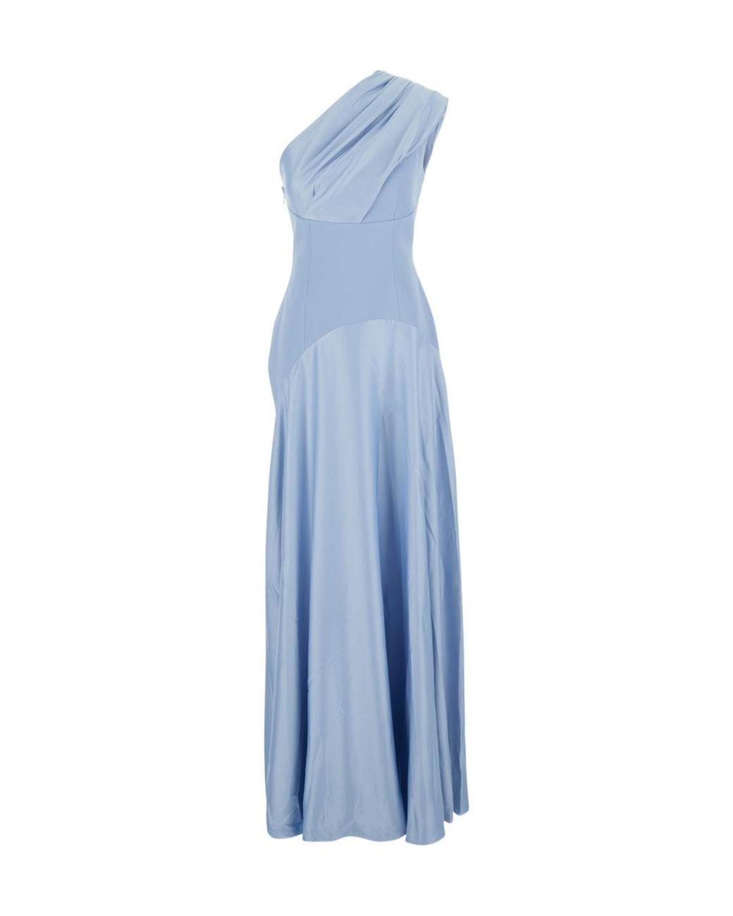 Solace London Blue Gabriela One-Shoulder Maxi Dress