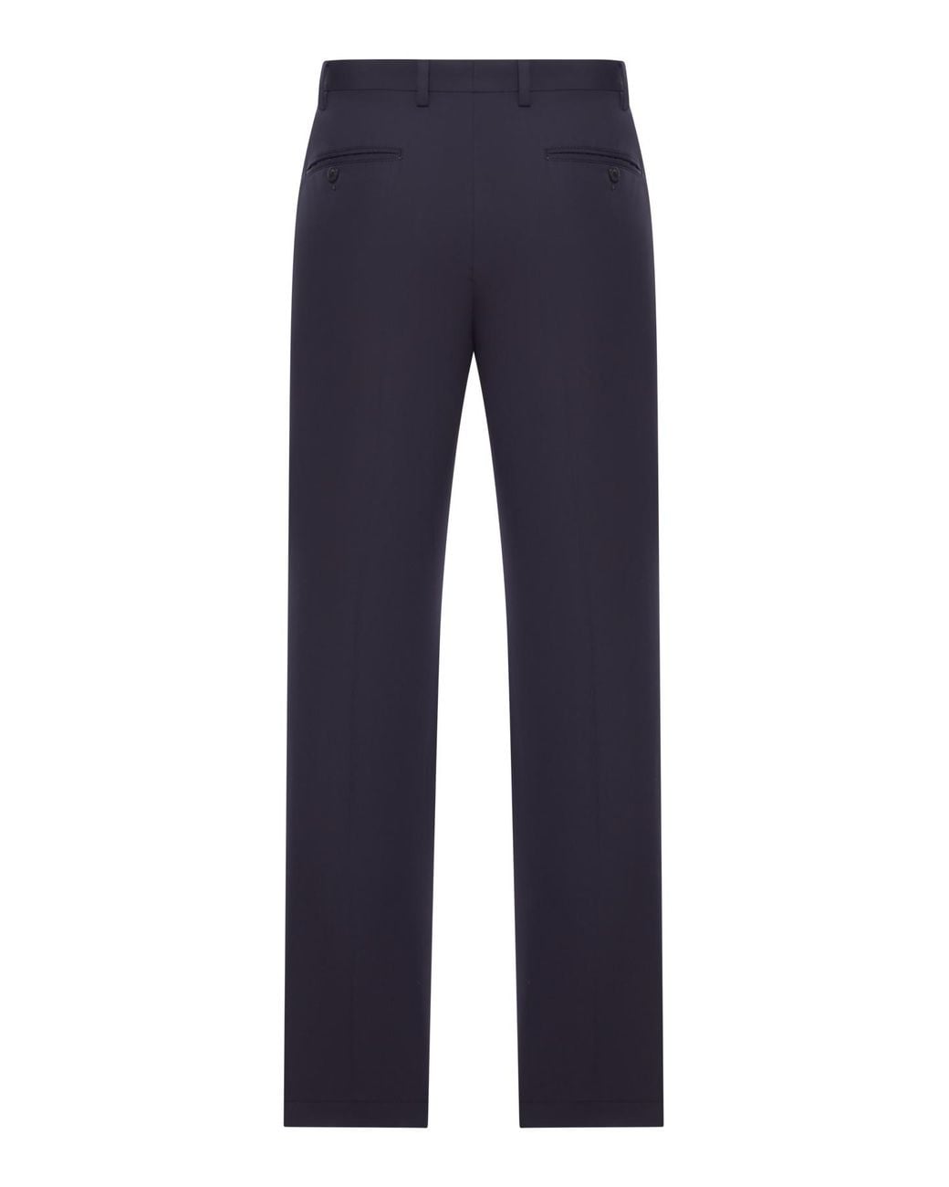 Prada Blue Tailored Cotton Poplin Trousers for men