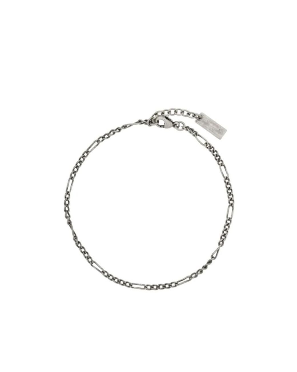 Saint Laurent Metallic Figaro Chain Bracelet for men