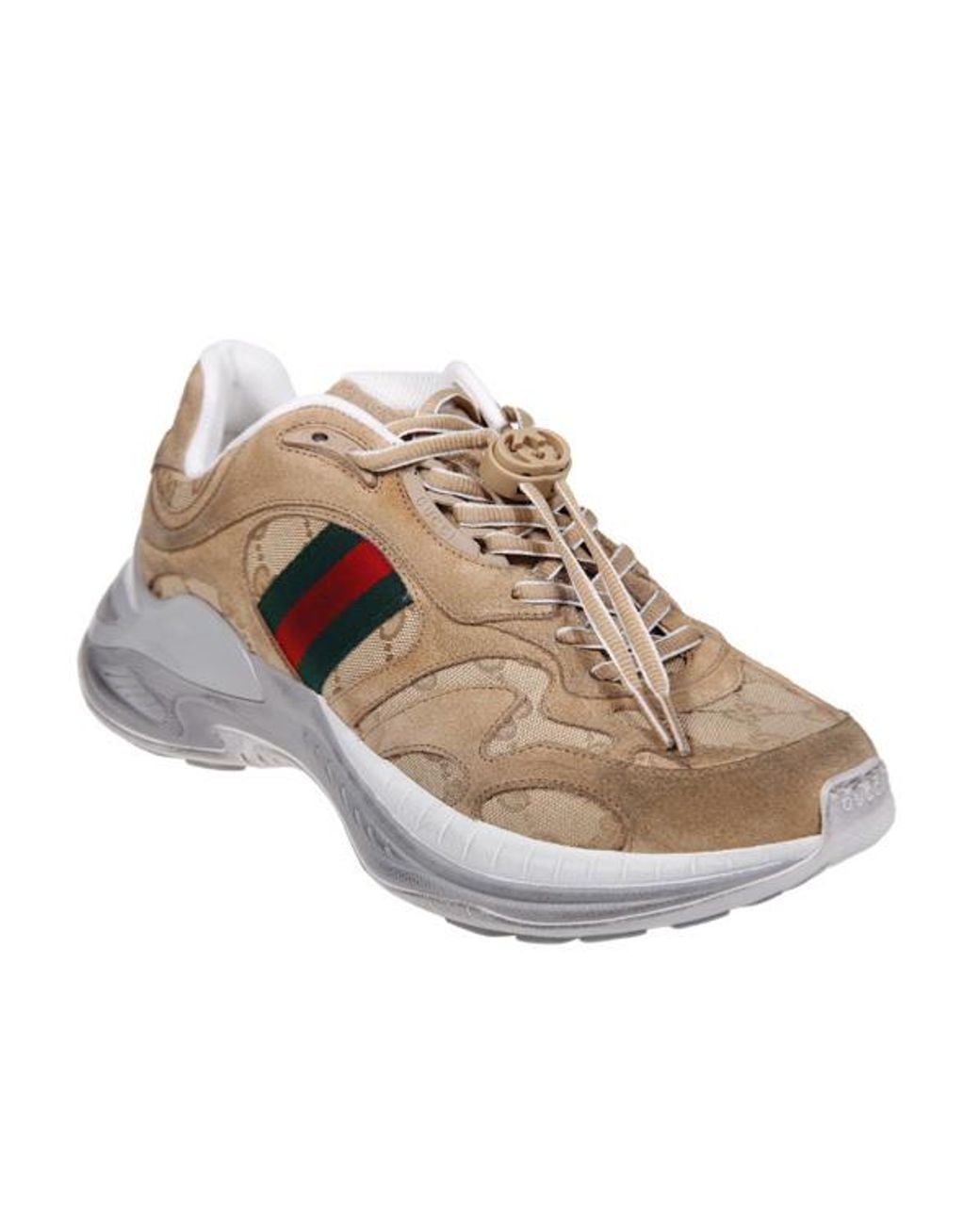 Gucci Brown 2.0 Lace-Up Trainers for men