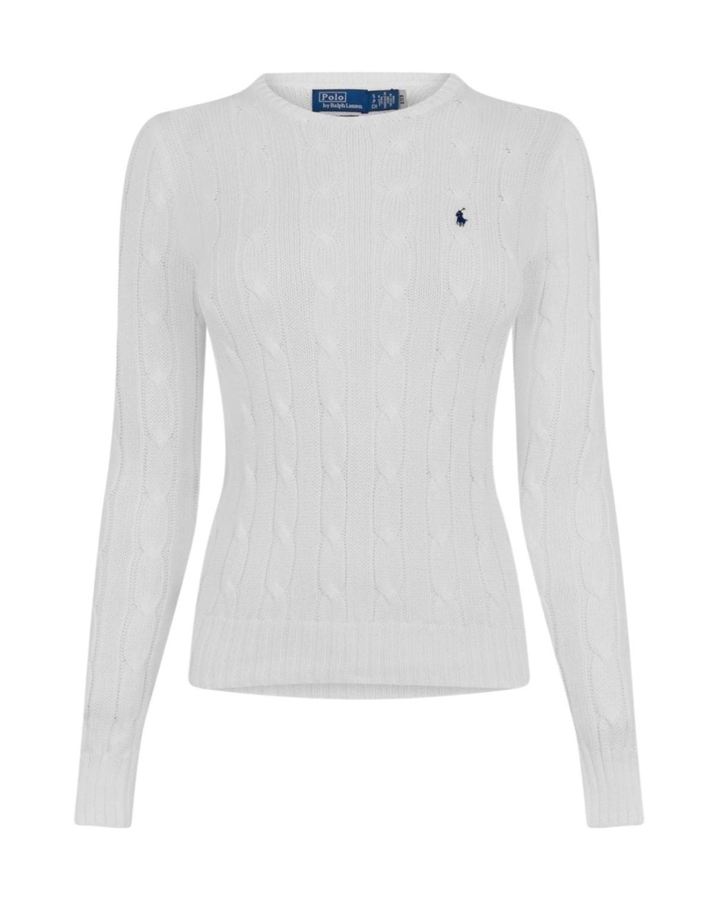 Polo Ralph Lauren White Julianna Crewneck Sweater