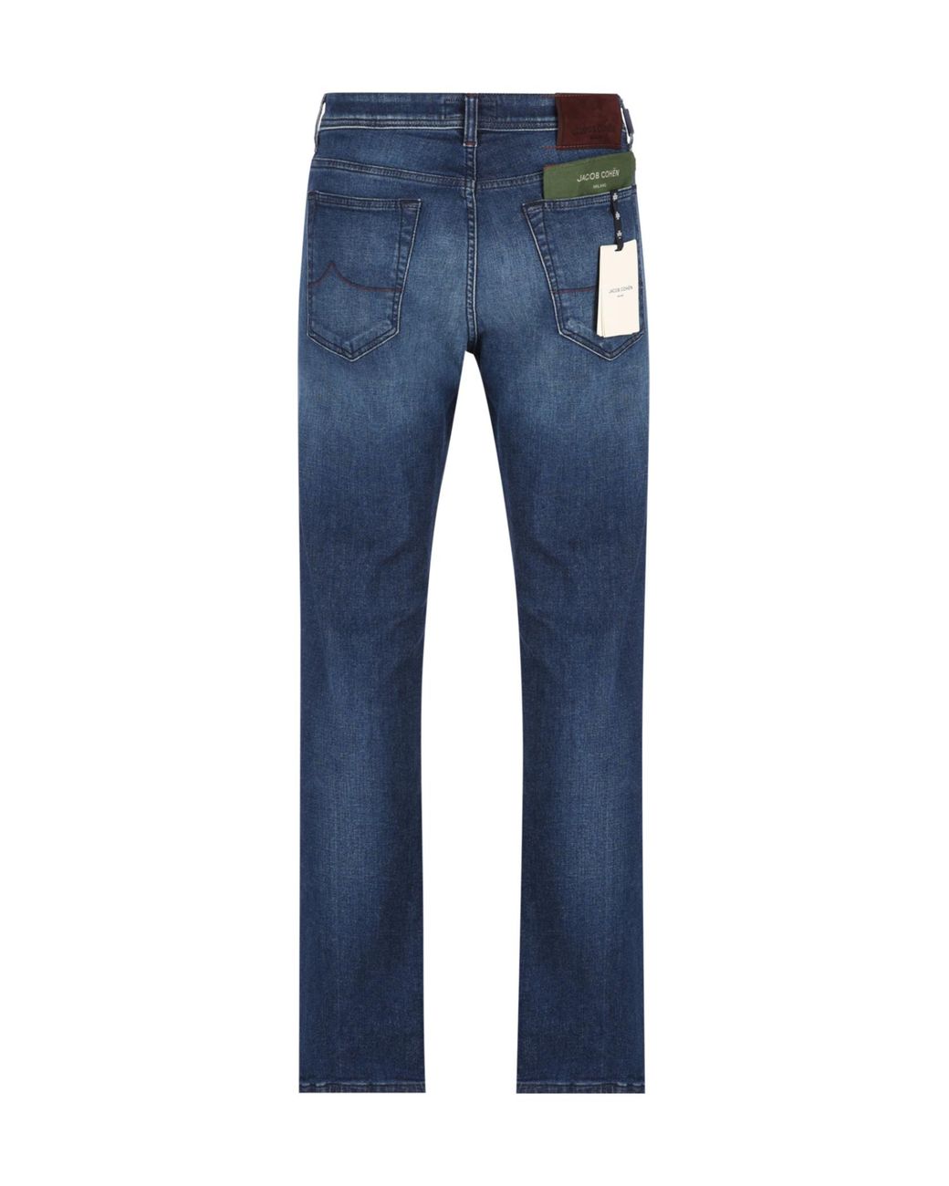 Jacob Cohen Blue Logo-Patch Pocket Jeans for men