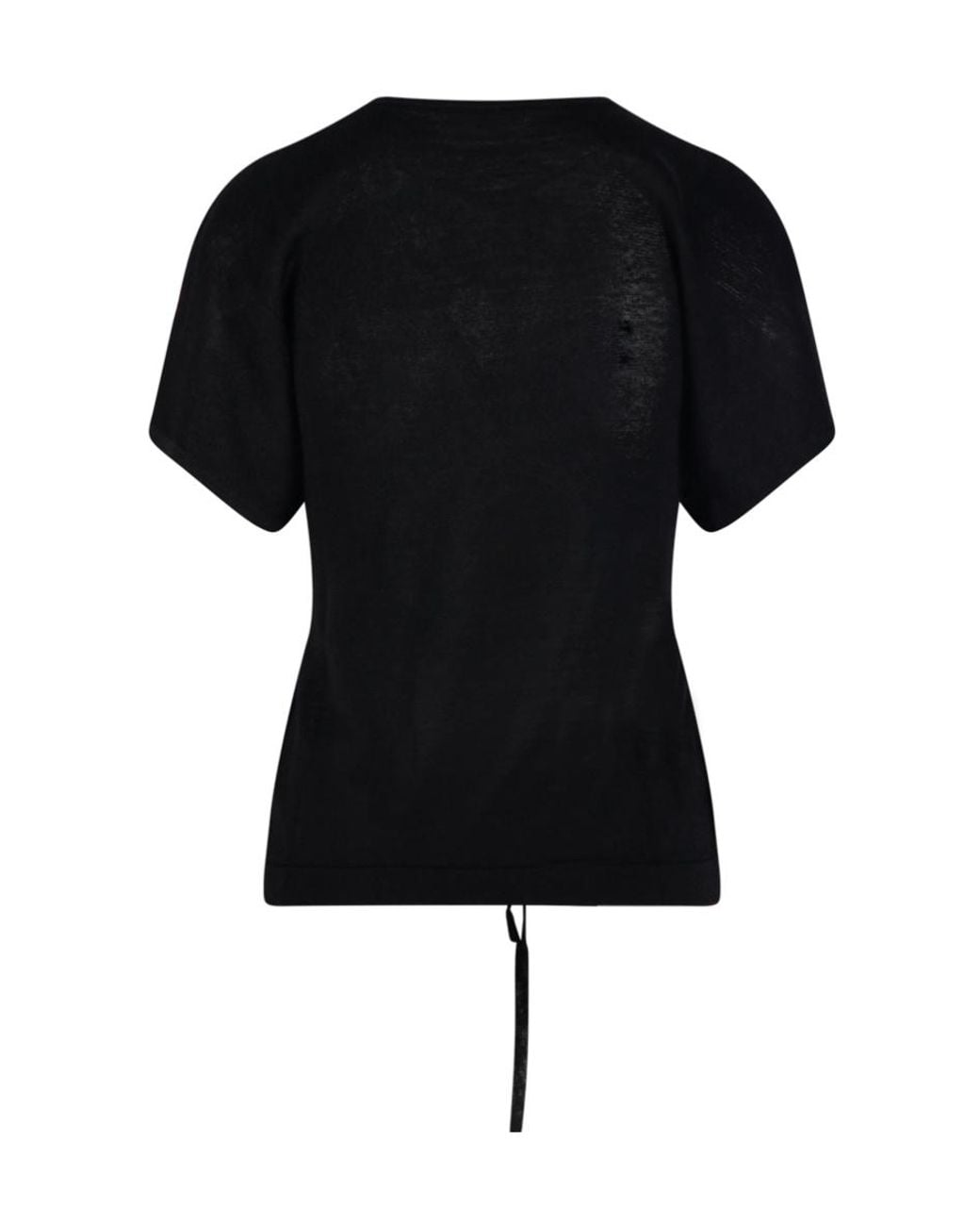 P.A.R.O.S.H. Black Babygirl Ruched Drawstring Top