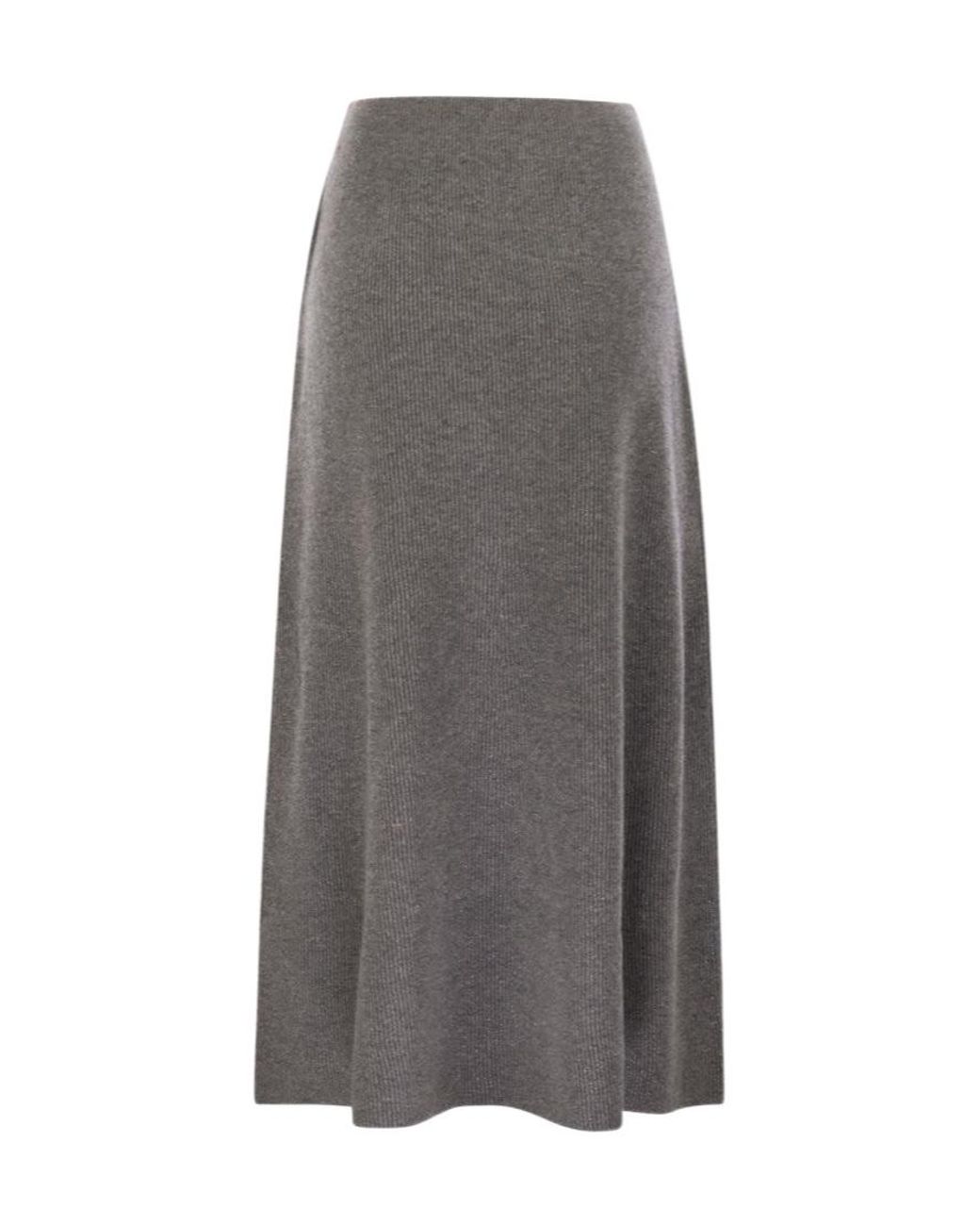 Fabiana Filippi Gray Flared Skirt