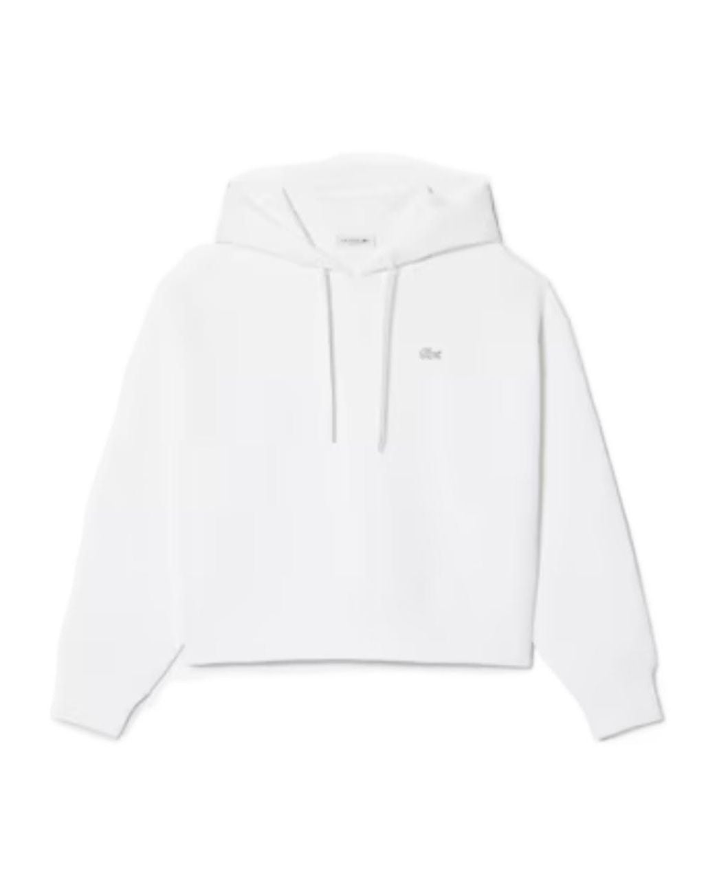 Lacoste White Oversized Adjustable Hoodie