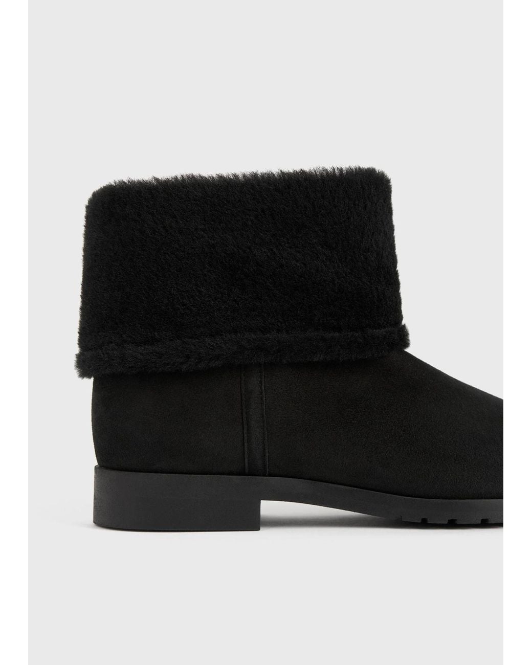 Totême Black Fold-Down Shearling Boots