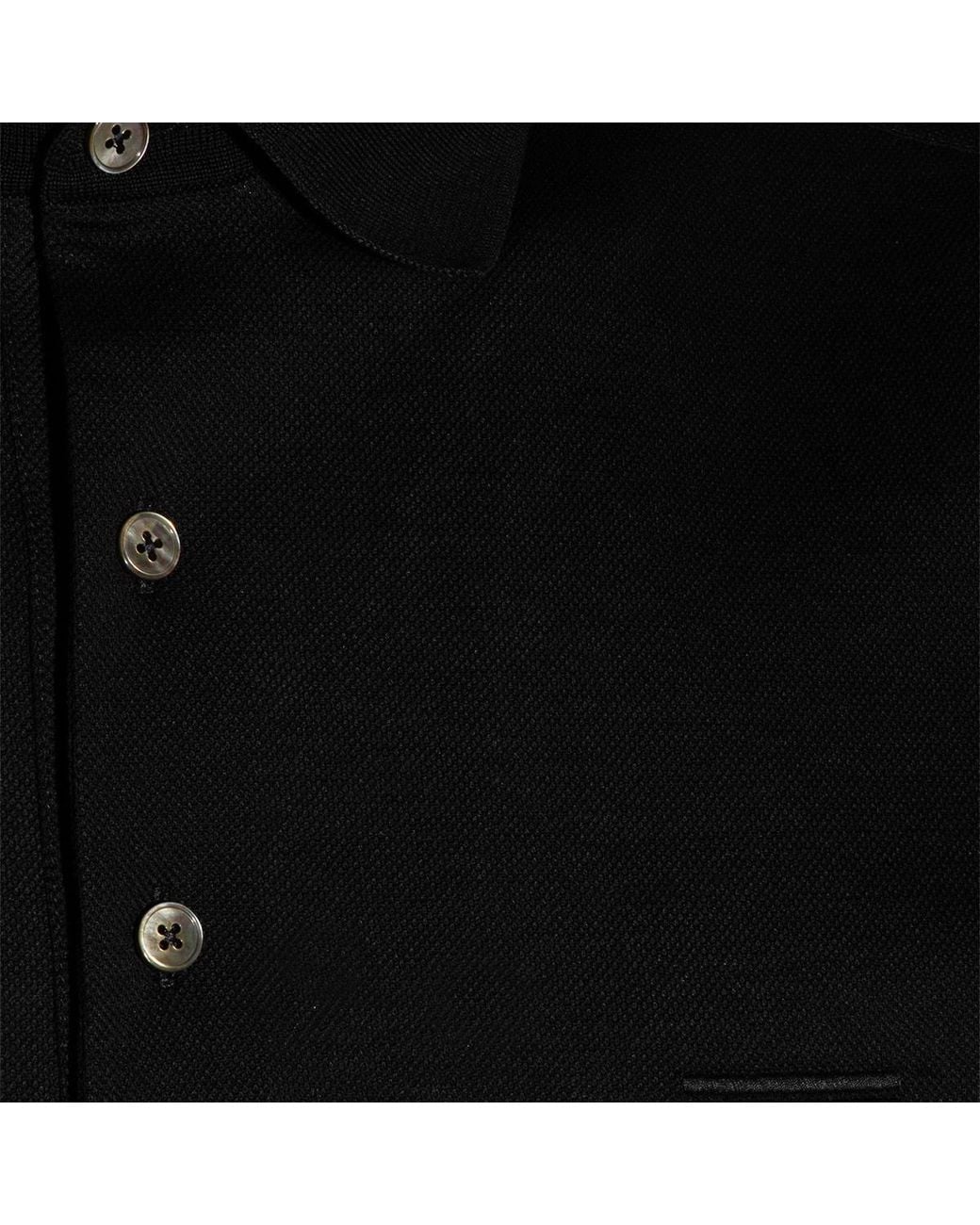Zegna Black Classic Short-Sleeve Polo Shirt for men