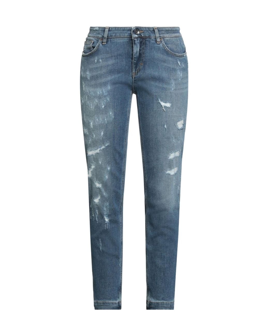 Dolce & Gabbana Blue Mid- Slim-Fit Jeans