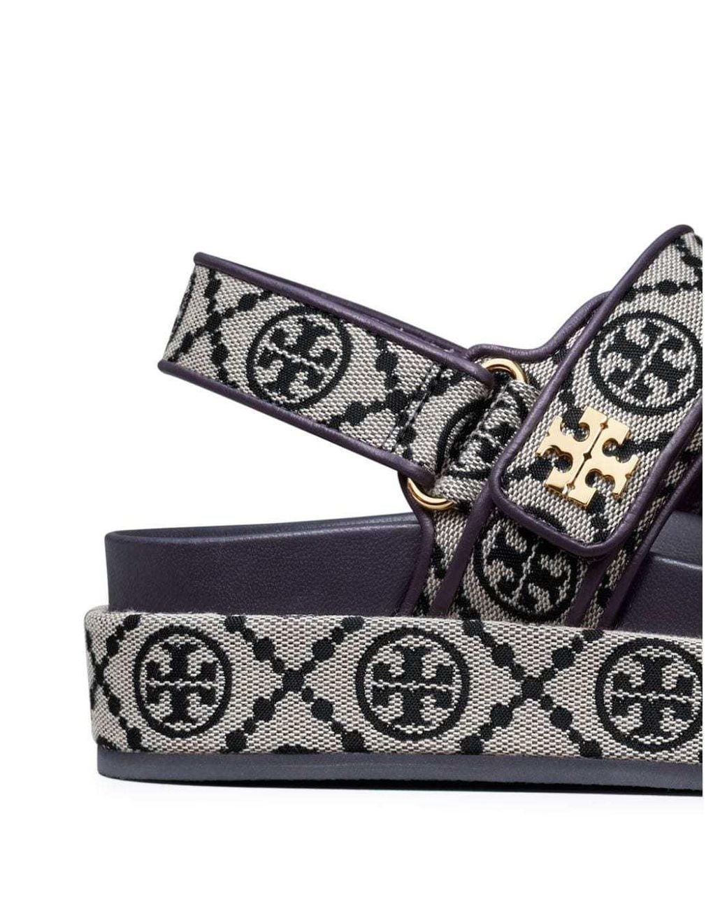 Tory Burch Black T Monogram Kira Sport Sandals