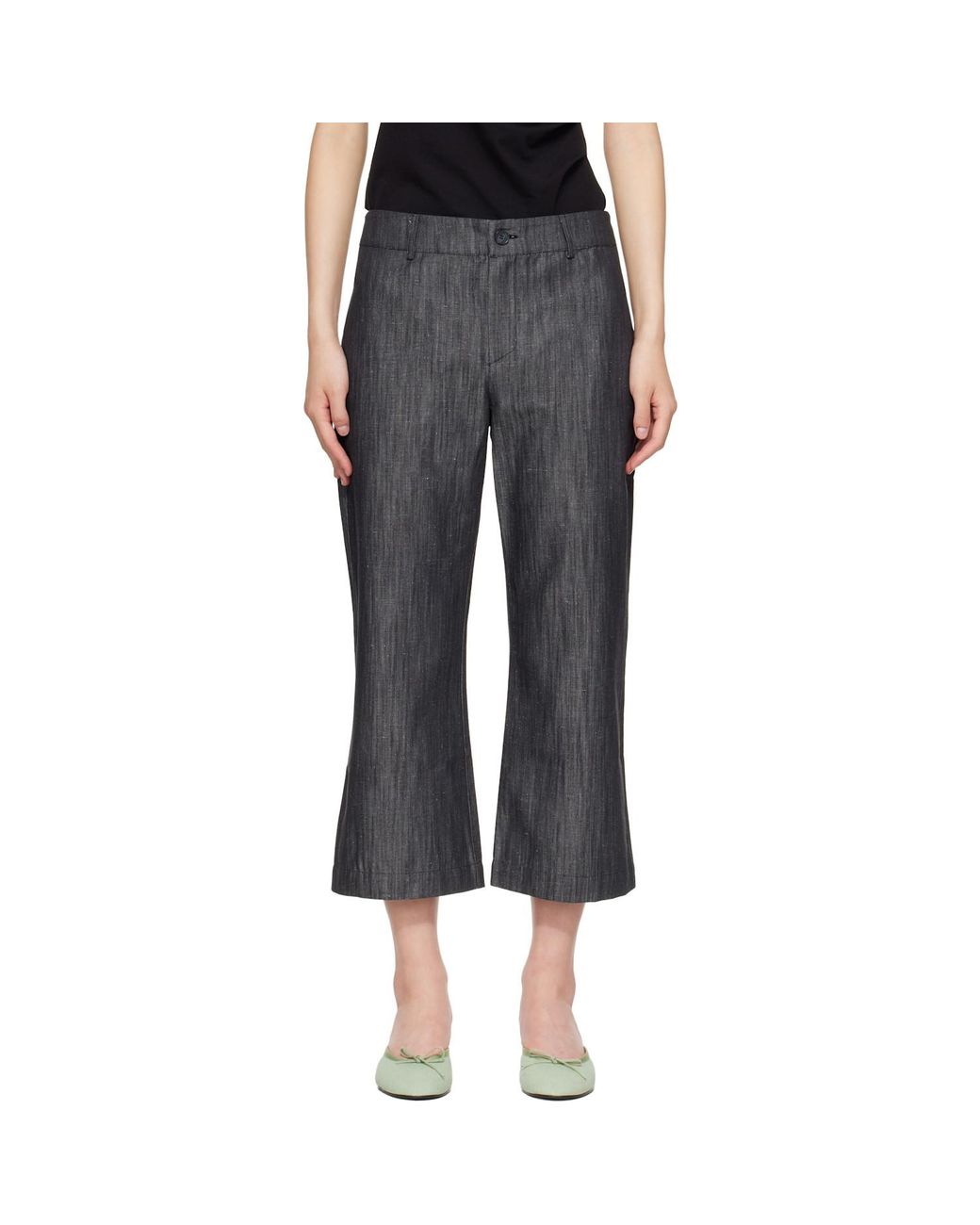 Paloma Wool Black Belt Loop Casual Pants