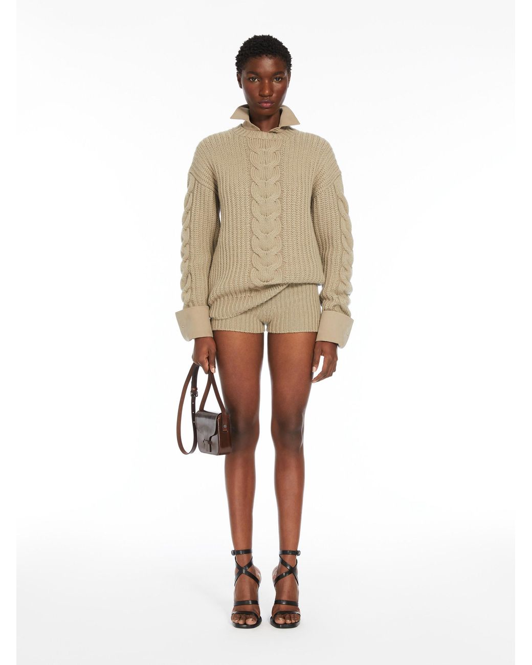Max Mara Natural Knit Mini Shorts