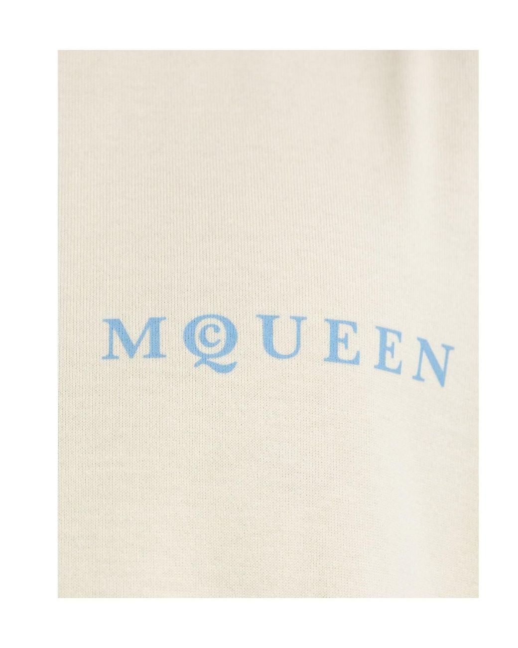 McQueen White Logo Print T-Shirt for men