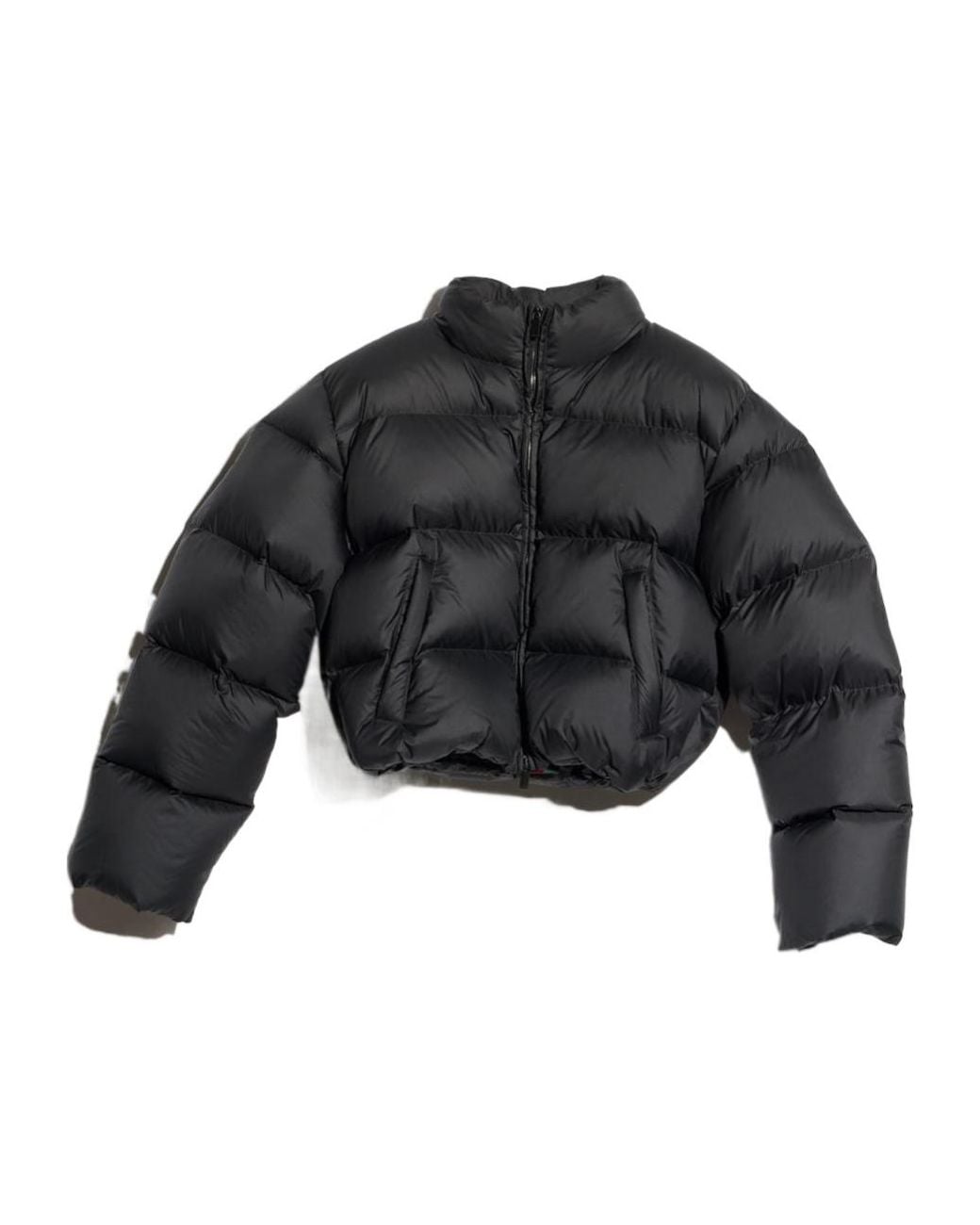 Gucci Black Padded Cropped Puffer Jacket